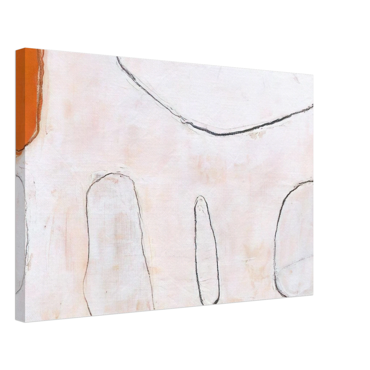 William Scott - Orange and White - 1962 Canvas - 40x60 cm / 16x24 inches-canvas