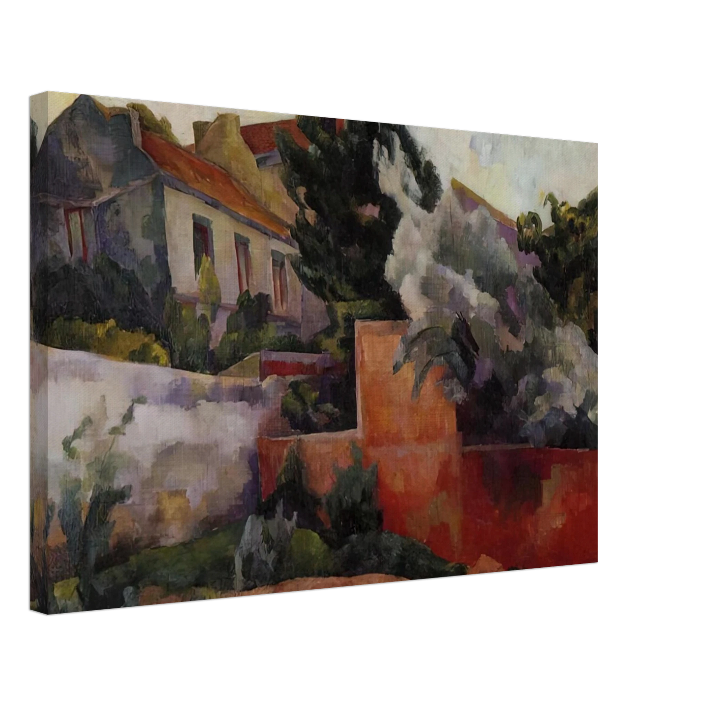 Diego Rivera - THE OUTSKIRTS OF PARIS 1918 Canvas - 40x60 cm / 16x24 inches-canvas