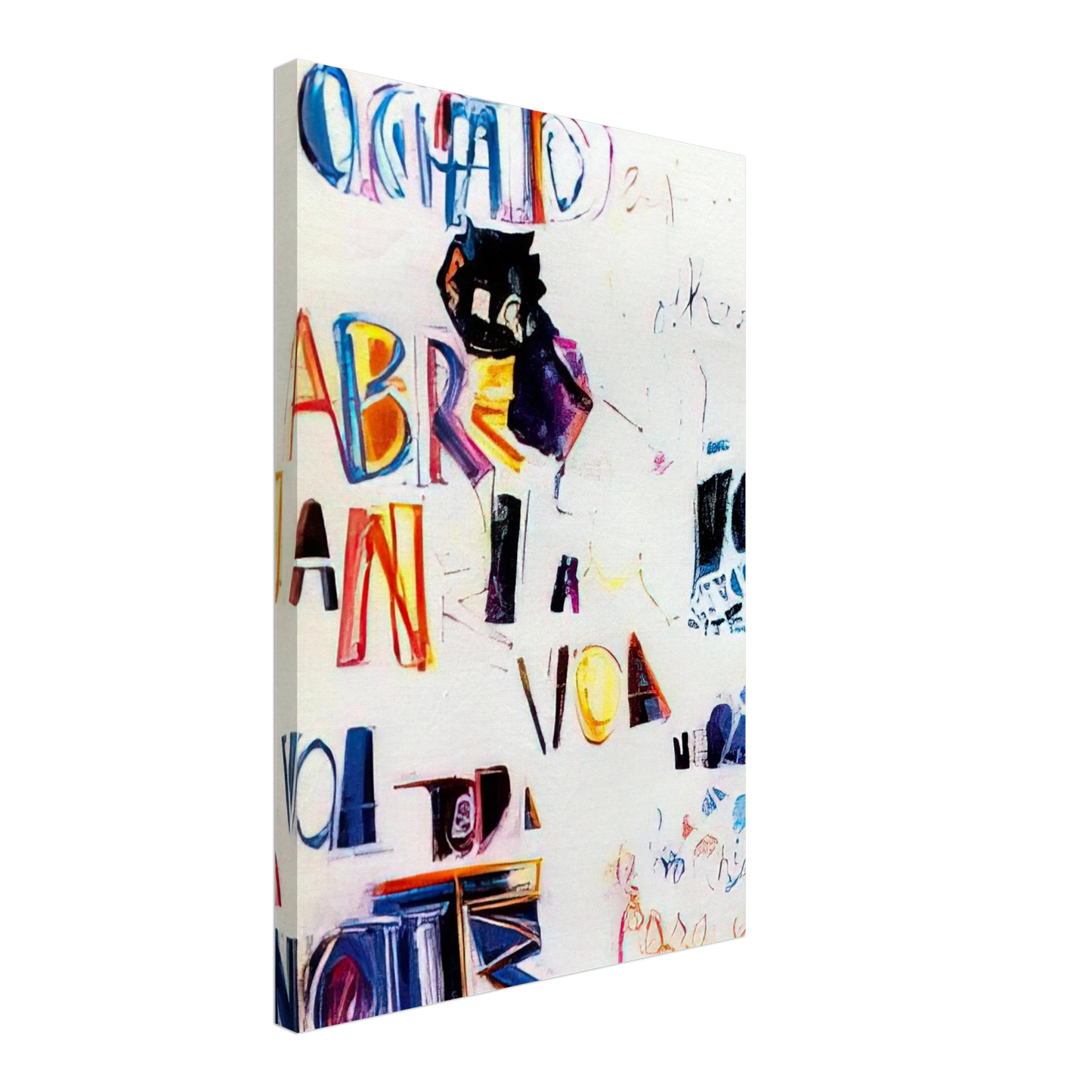 Joao Vieira - O Gato - 1967 Canvas - 40x60 cm / 16x24 inches-canvas