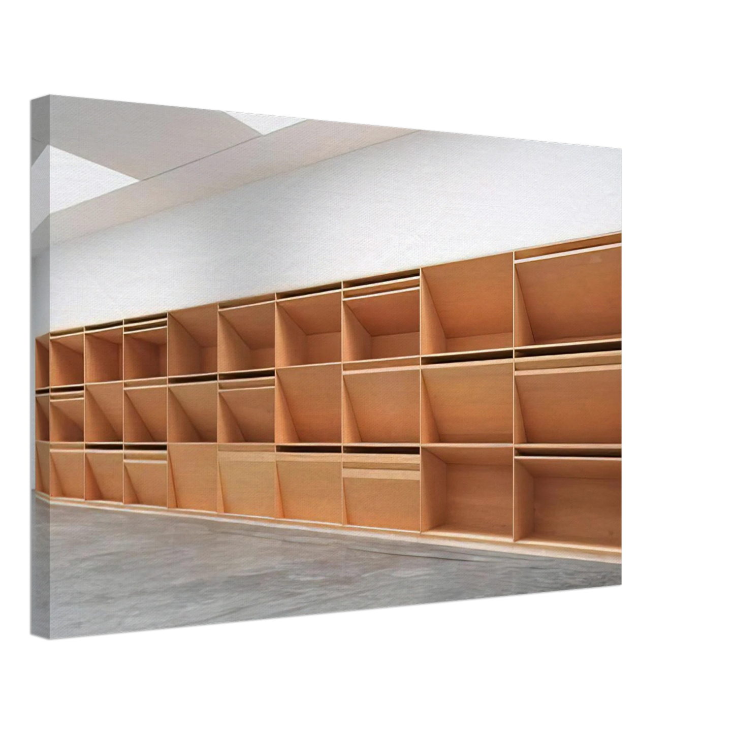 Donald Judd - Untitled Plywood - 1980 Canvas - 40x60 cm / 16x24 inches-canvas