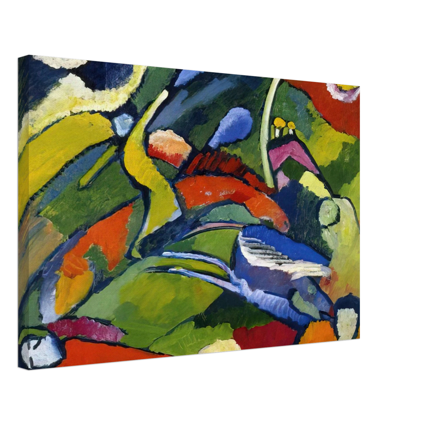 Wassily Kandinsky - TWO RIDERS AND RECLINING FIGURE Canvas - 70x100 cm / 28x40 inches-canvas