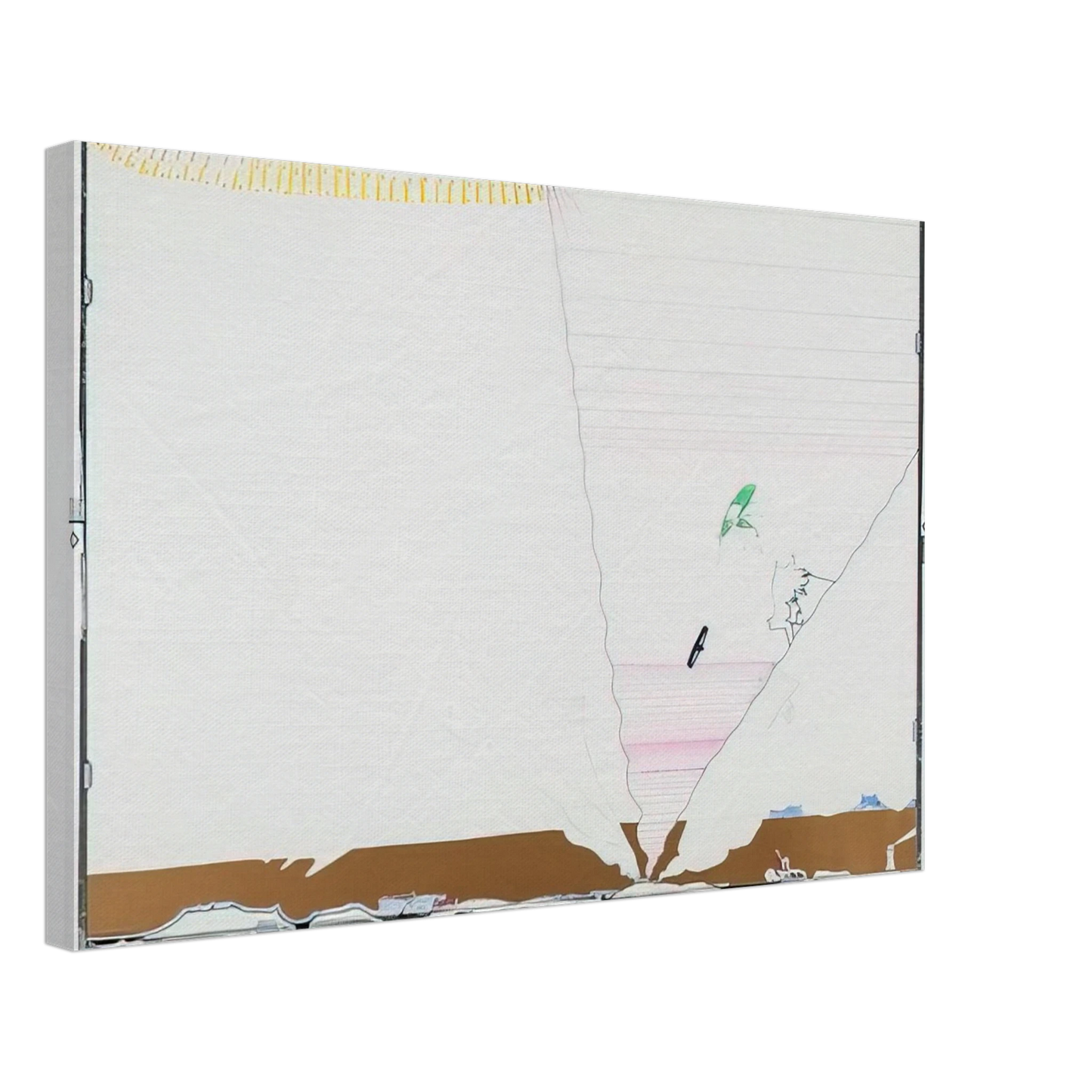 Dieter Roth - Sea Behind Battle of Iceland Glass - 1970 Canvas - 70x100 cm / 28x40 inches-canvas