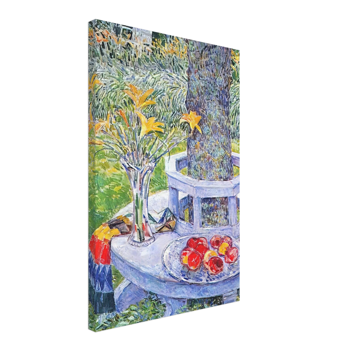 Childe Hassam - Mrs. Hassam's Garden at East Hampton Canvas - 70x100 cm / 28x40 inches-canvas