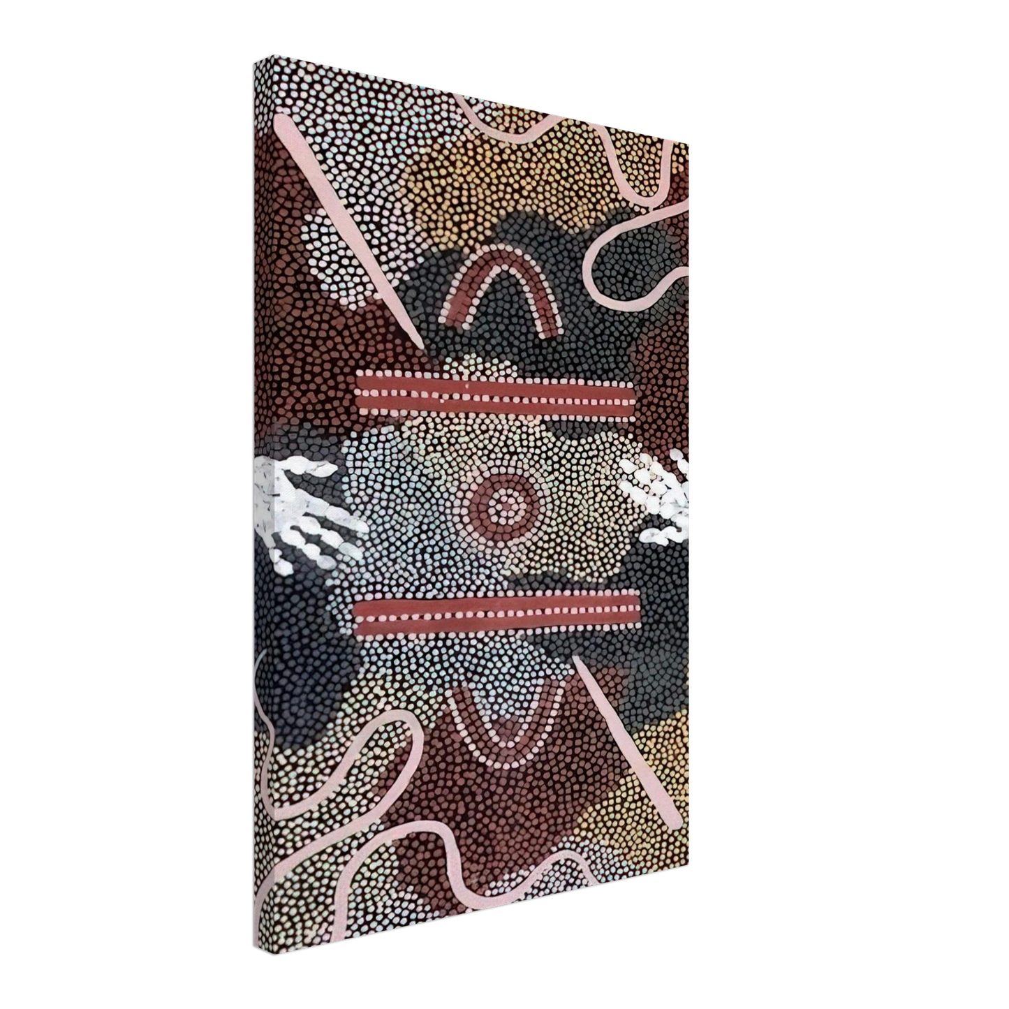 Clifford Possum Tjapaltjarri - Initiation Ceremony - 1998 Canvas - 70x100 cm / 28x40 inches-canvas