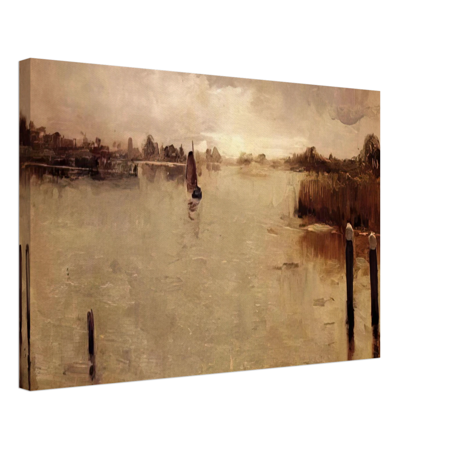 Theo van Rysselberghe - SPAARNWOUDE ISLAND 1883 Canvas - 40x60 cm / 16x24 inches-canvas