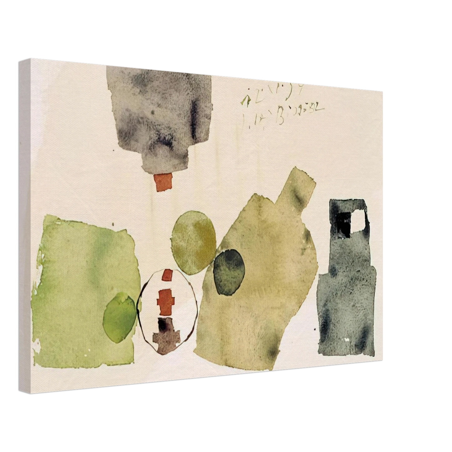 Julius Bissier - 12.XI.59 - 1959 Canvas - 40x60 cm / 16x24 inches-canvas