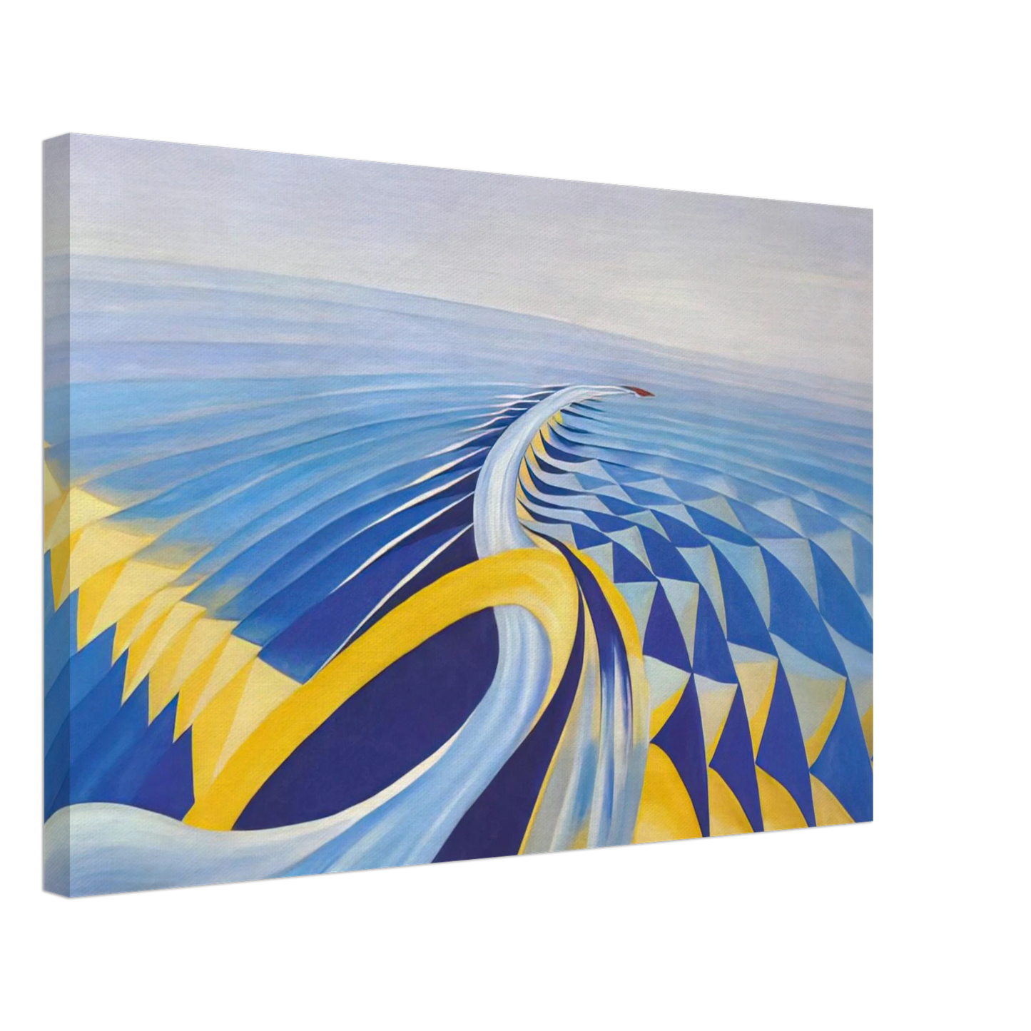 Benedetta Cappa - Speeding Motorboat - 1923 Canvas - 40x60 cm / 16x24 inches-canvas