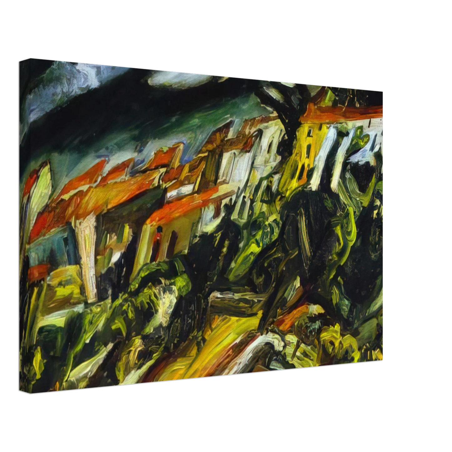 Chaim Soutine - VIEW OF CERET Canvas - 70x100 cm / 28x40 inches-canvas