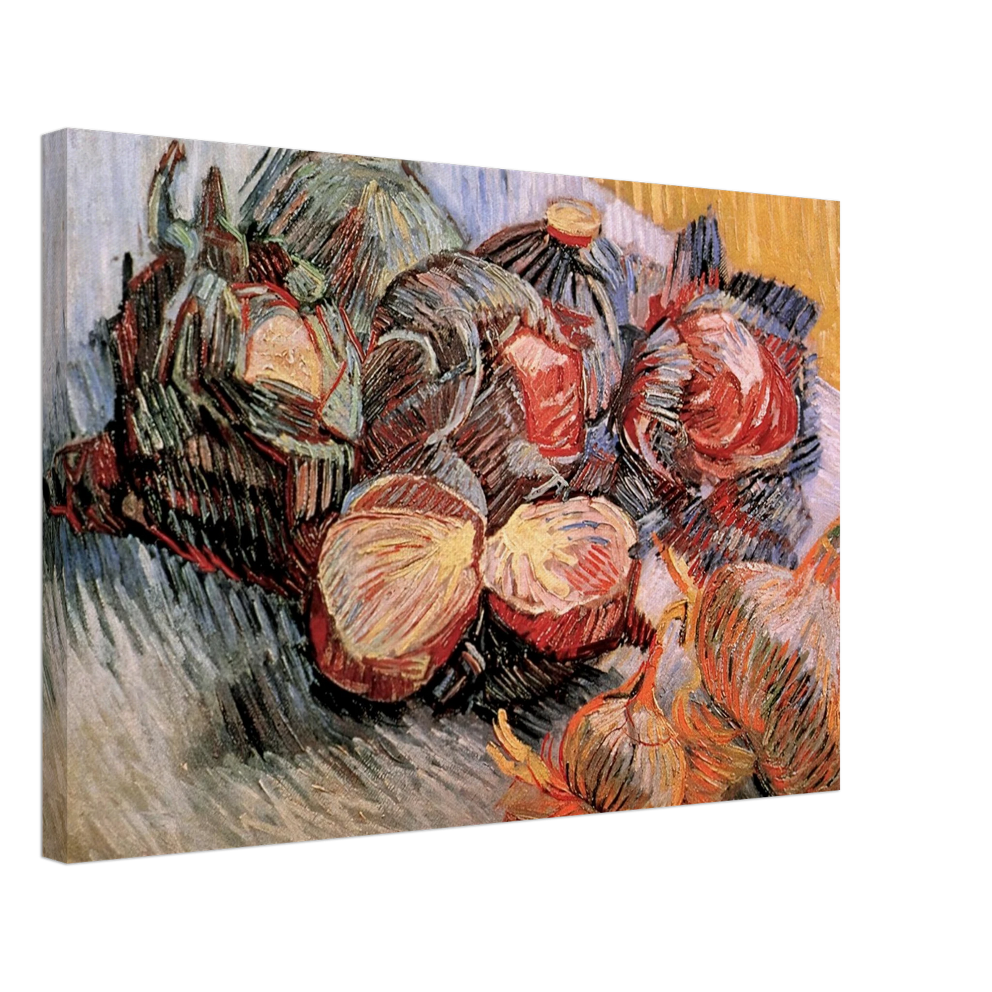 Vincent van Gogh - Still Life with Red Cabbages and Onions Canvas - 40x60 cm / 16x24 inches-canvas