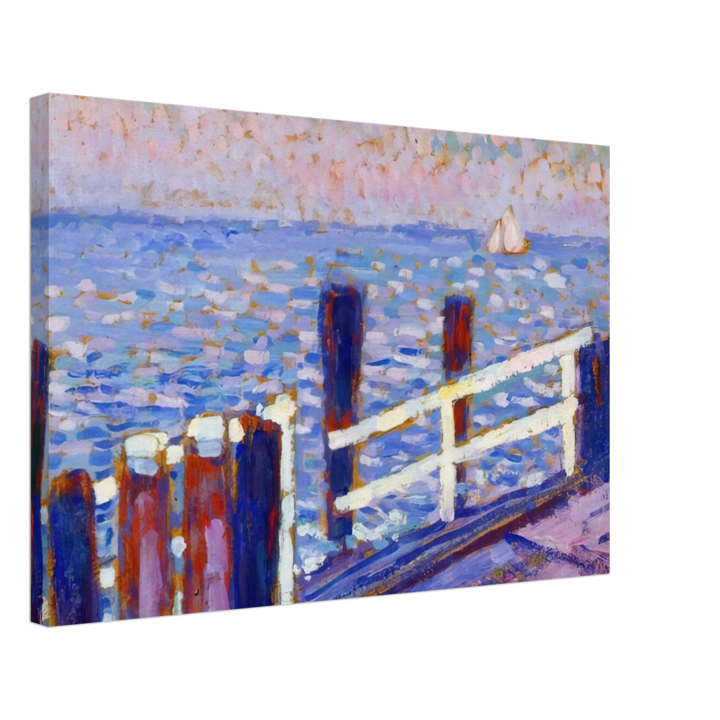 Theo van Rysselberghe - THE JETTY 1906 Canvas - 70x100 cm / 28x40 inches-canvas