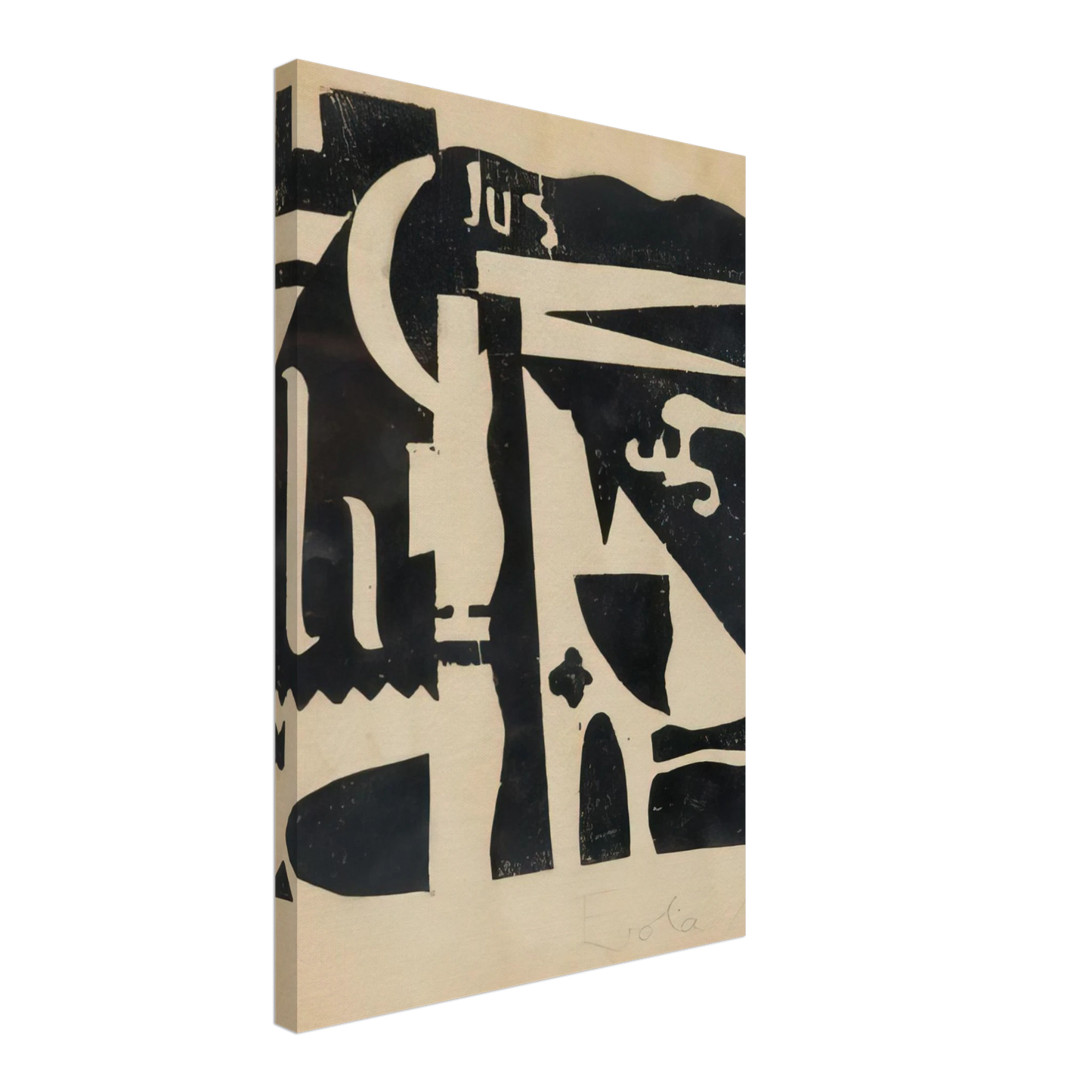 Julius Evola - Xilografia - 1919 Canvas - 70x100 cm / 28x40 inches-canvas