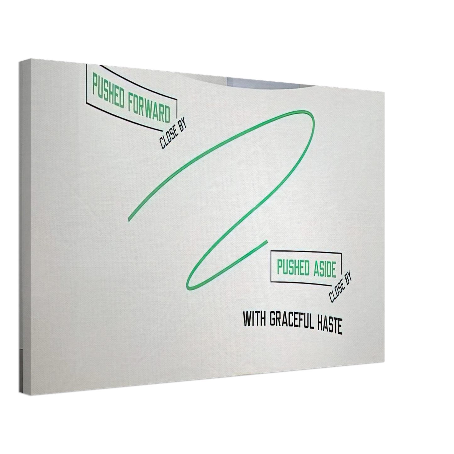 Lawrence Weiner - Pushed Forward... - 2009 Canvas - 70x100 cm / 28x40 inches-canvas