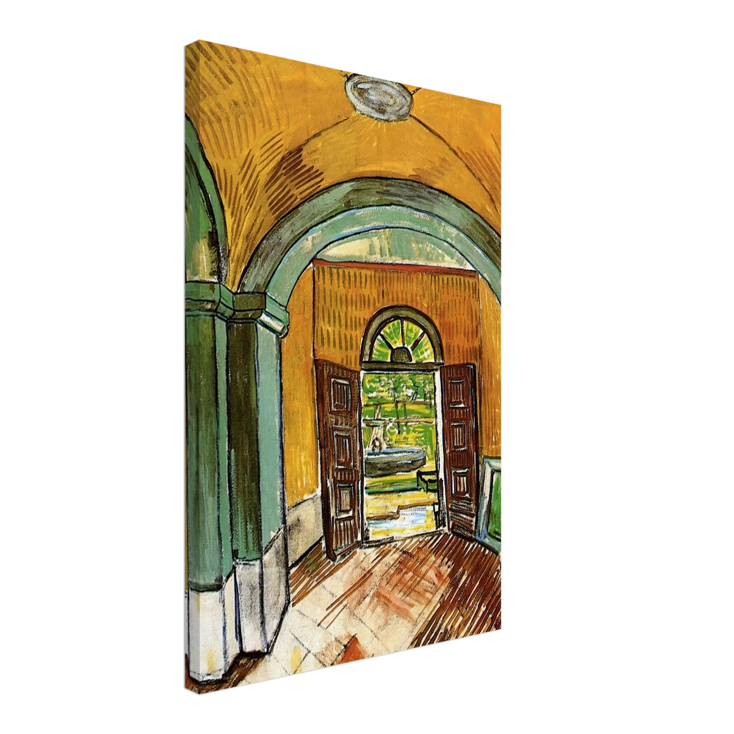 Vincent van Gogh - The Entrance Hall of Saint-Paul Hospital Canvas - 70x100 cm / 28x40 inches-canvas