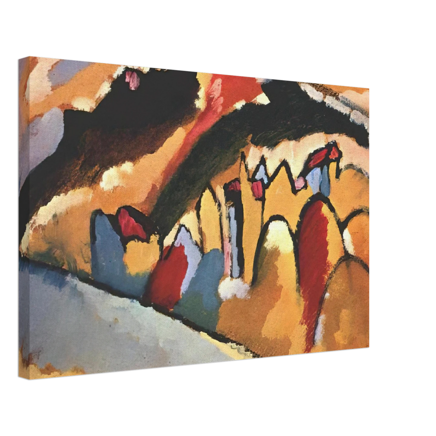 Wassily Kandinsky - STUDY FOR AUTUMN 1909 Canvas - 70x100 cm / 28x40 inches-canvas