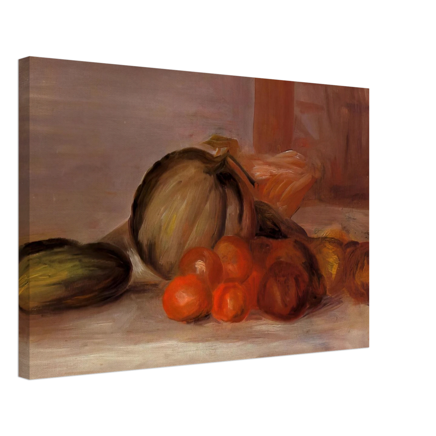 Pierre-Auguste Renoir - Still Life with Melon Canvas - 40x60 cm / 16x24 inches-canvas