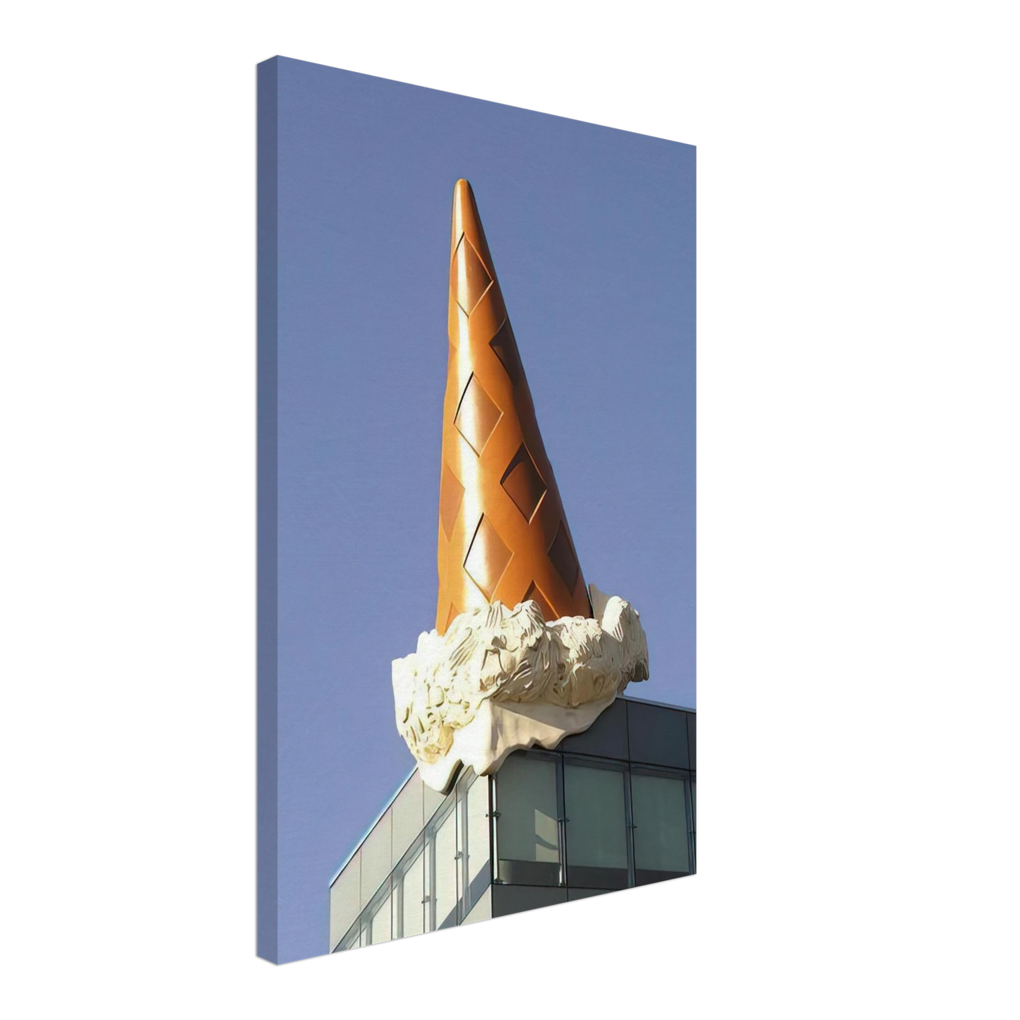 Claes Oldenburg - DROPPED CONE COLLABORATION WITH VAN BRUGGEN 2001 Canvas - 70x100 cm / 28x40 inches-canvas