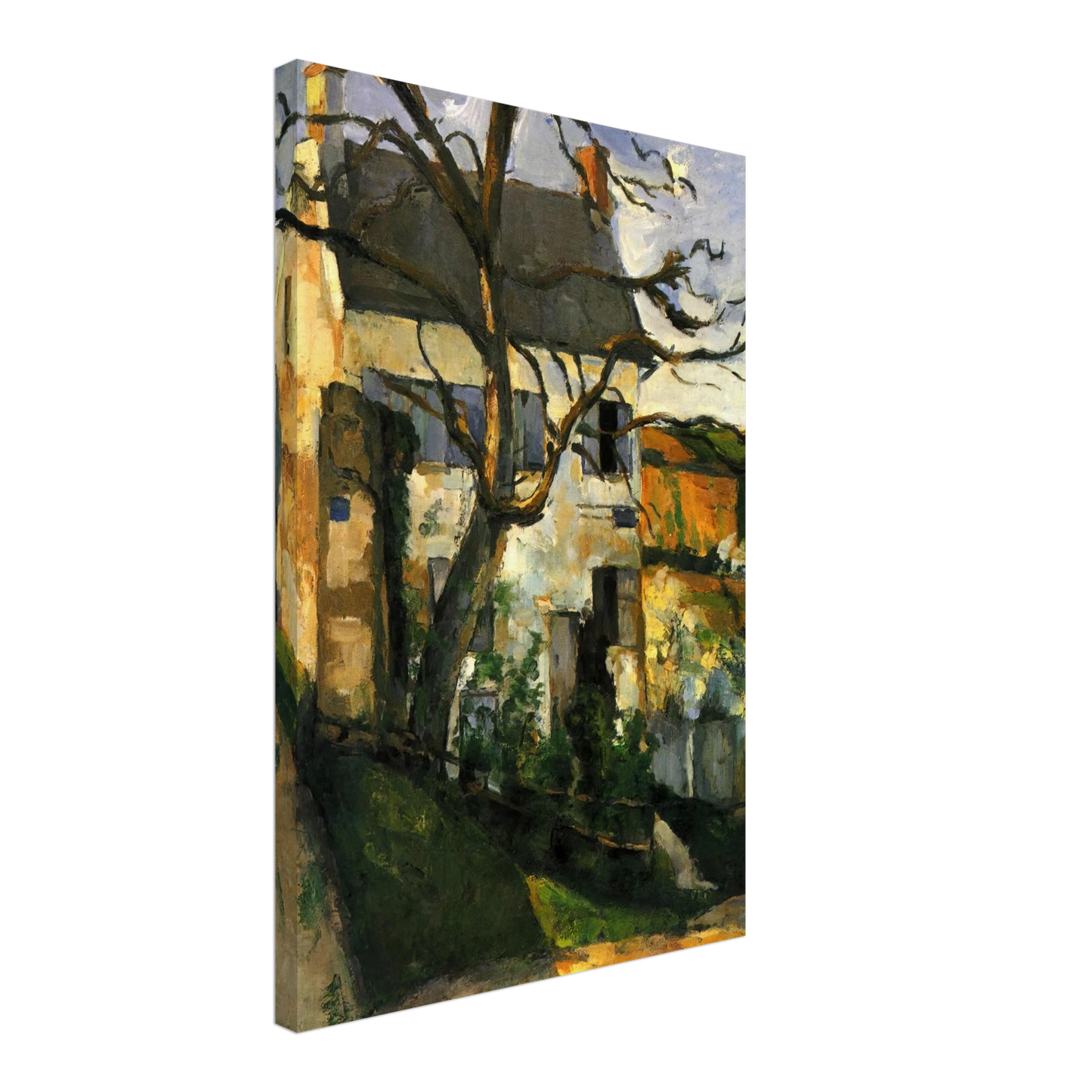 Paul Cezanne - The House and the Tree Canvas - 40x60 cm / 16x24 inches-canvas