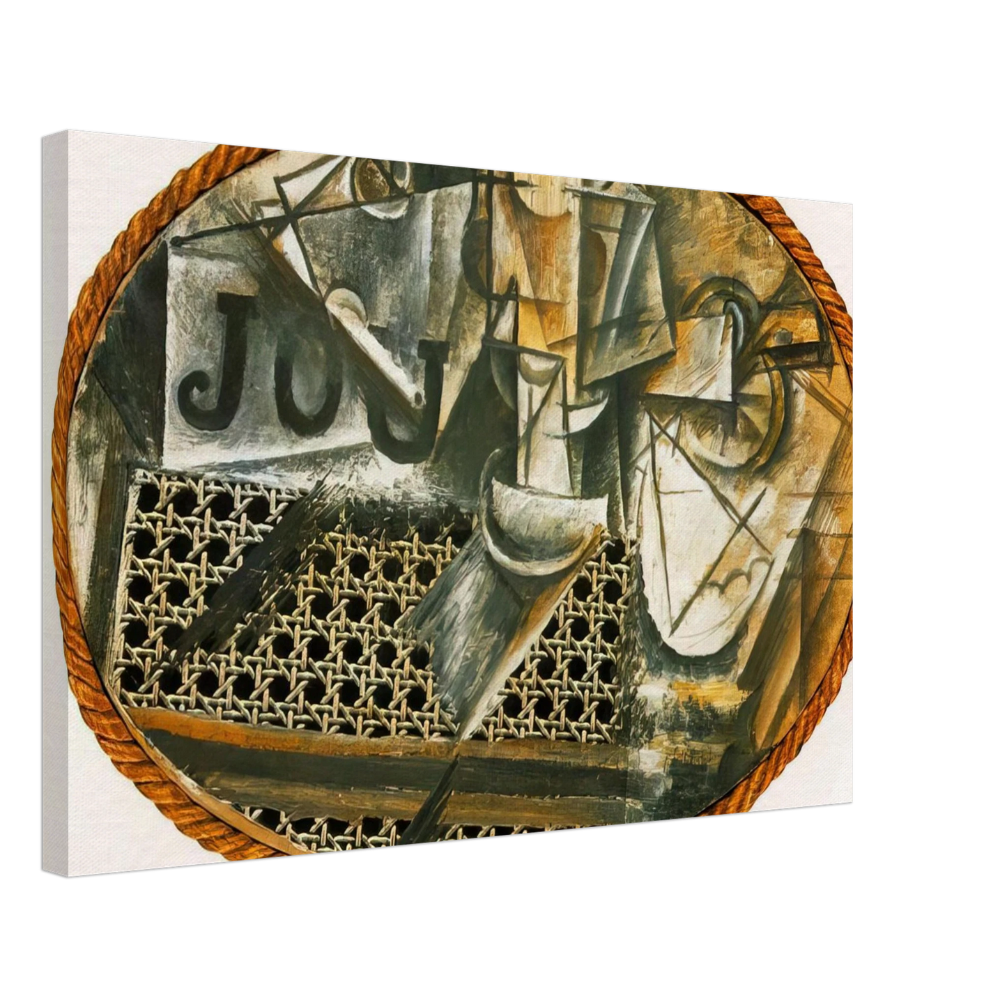 Pablo Picasso - Still Life with Caned Chair Canvas - 40x60 cm / 16x24 inches-canvas