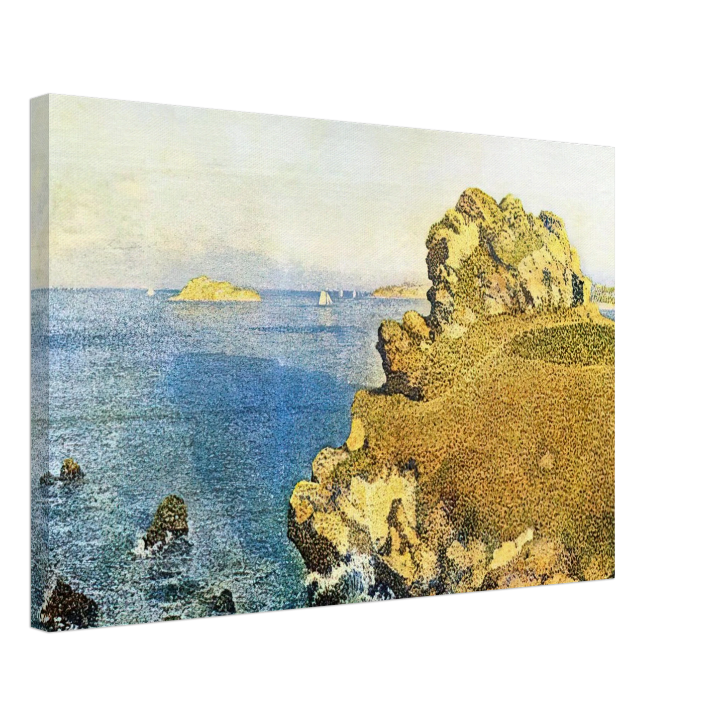 Theo van Rysselberghe - THE POINTE DE PER KIRIDEC AT ROSCOFF Canvas - 70x100 cm / 28x40 inches-canvas