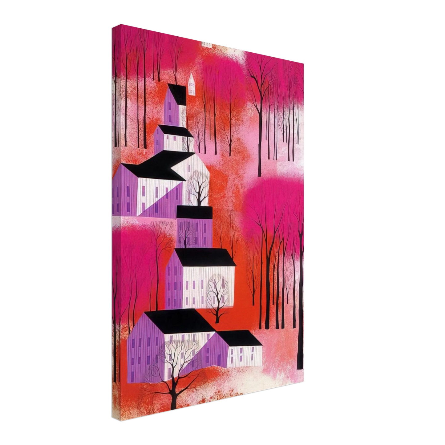 Eyvind Earle - Autumn Sunset Canvas - 70x100 cm / 28x40 inches-canvas