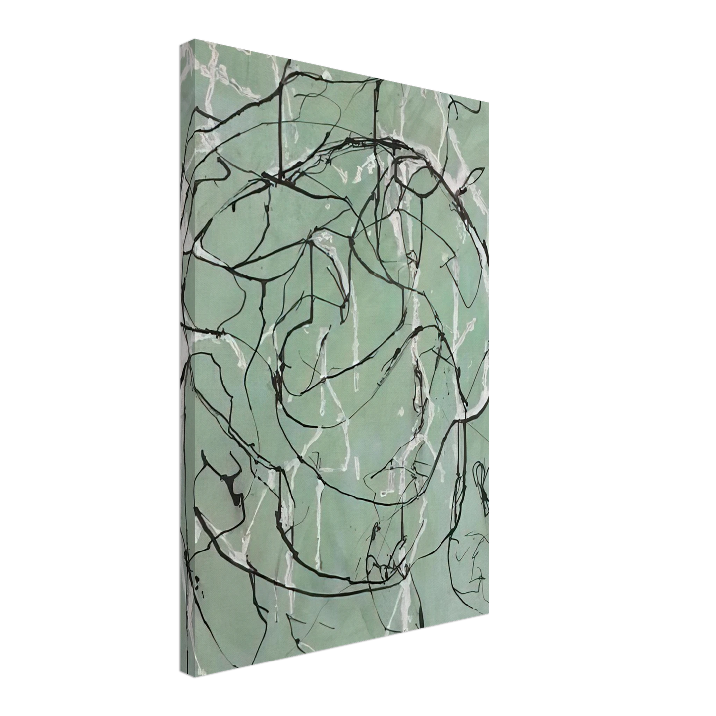 Brice Marden - Post Calligraphic Drawing - 1998 Canvas - 40x60 cm / 16x24 inches-canvas