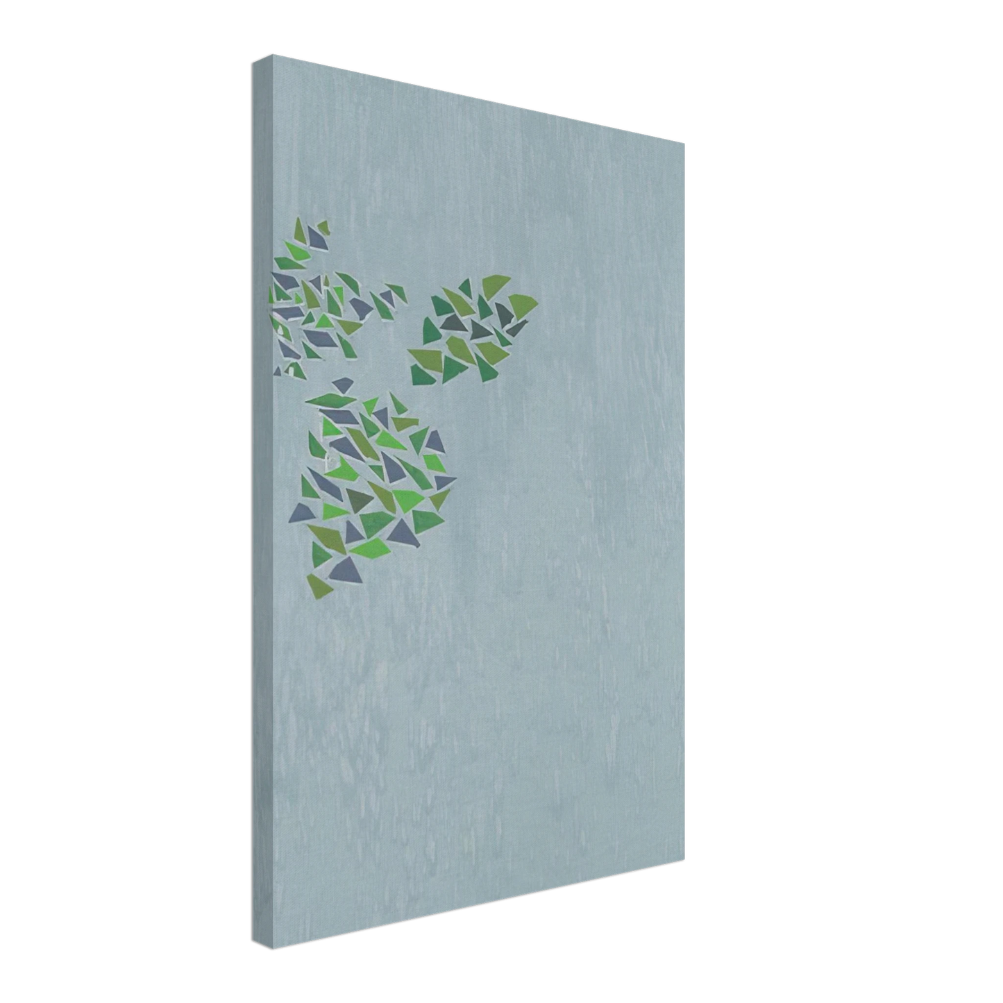 Robert Goodnough - Colors on Blue - Post-Painterly Abstraction Canvas - 40x60 cm / 16x24 inches-canvas