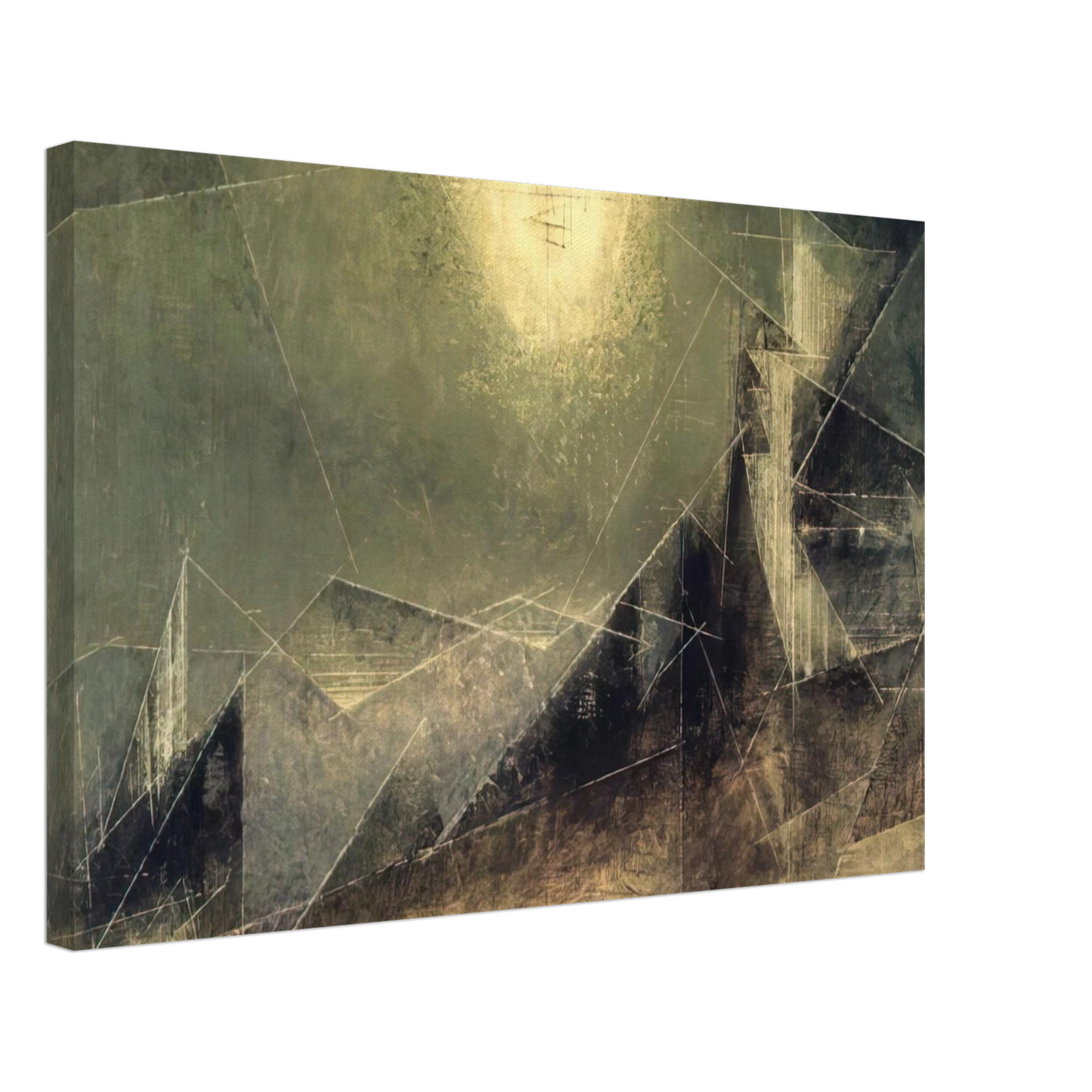 Lyonel Feininger - LUNAR WEB 1951 Canvas - 70x100 cm / 28x40 inches-canvas