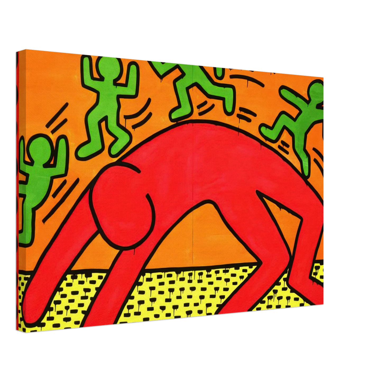 Keith Haring - UNTITLED 1982 2 Canvas - 70x100 cm / 28x40 inches-canvas