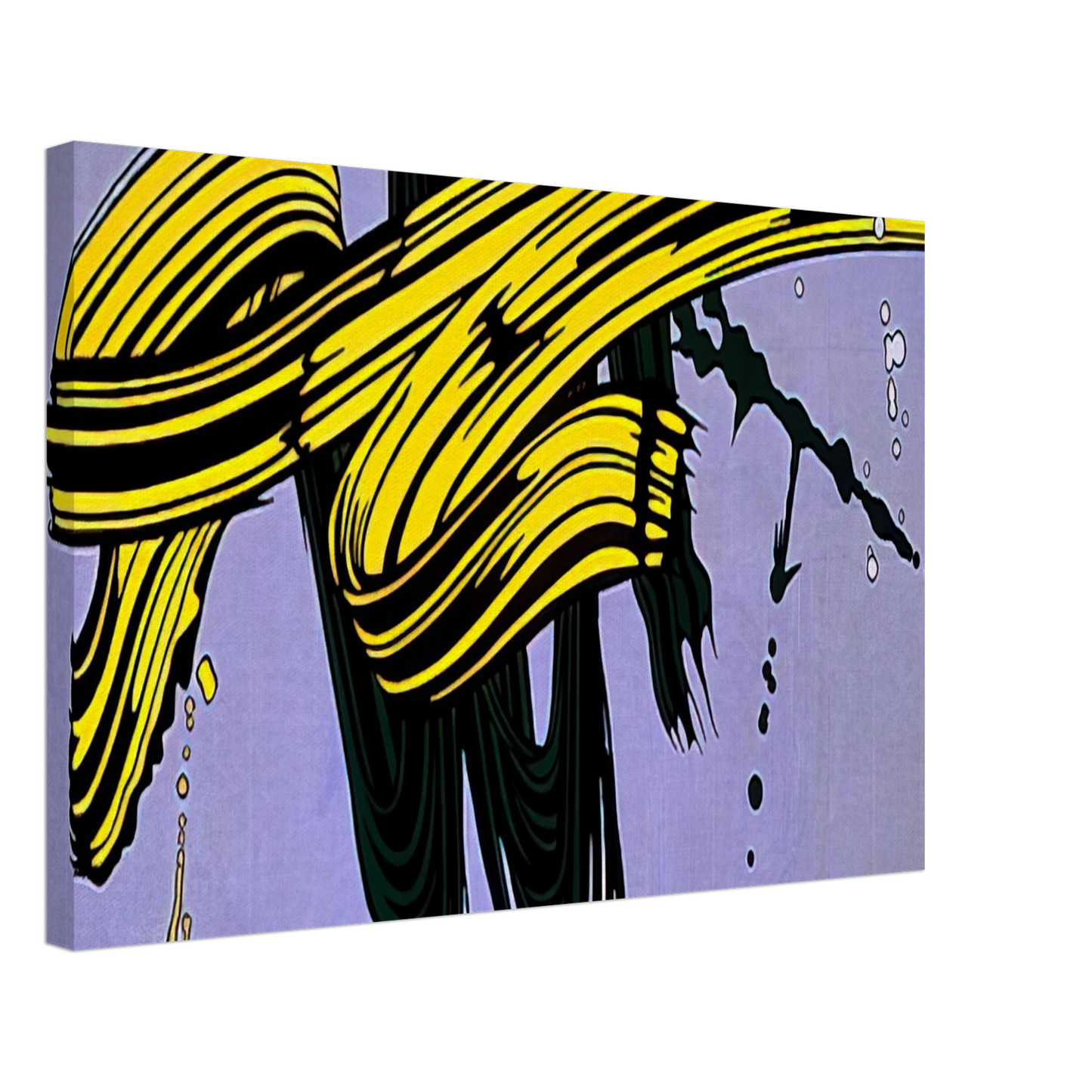 Roy Lichtenstein - YELLOW AND GREEN BRUSHSTROKES 1966 Canvas - 40x60 cm / 16x24 inches-canvas