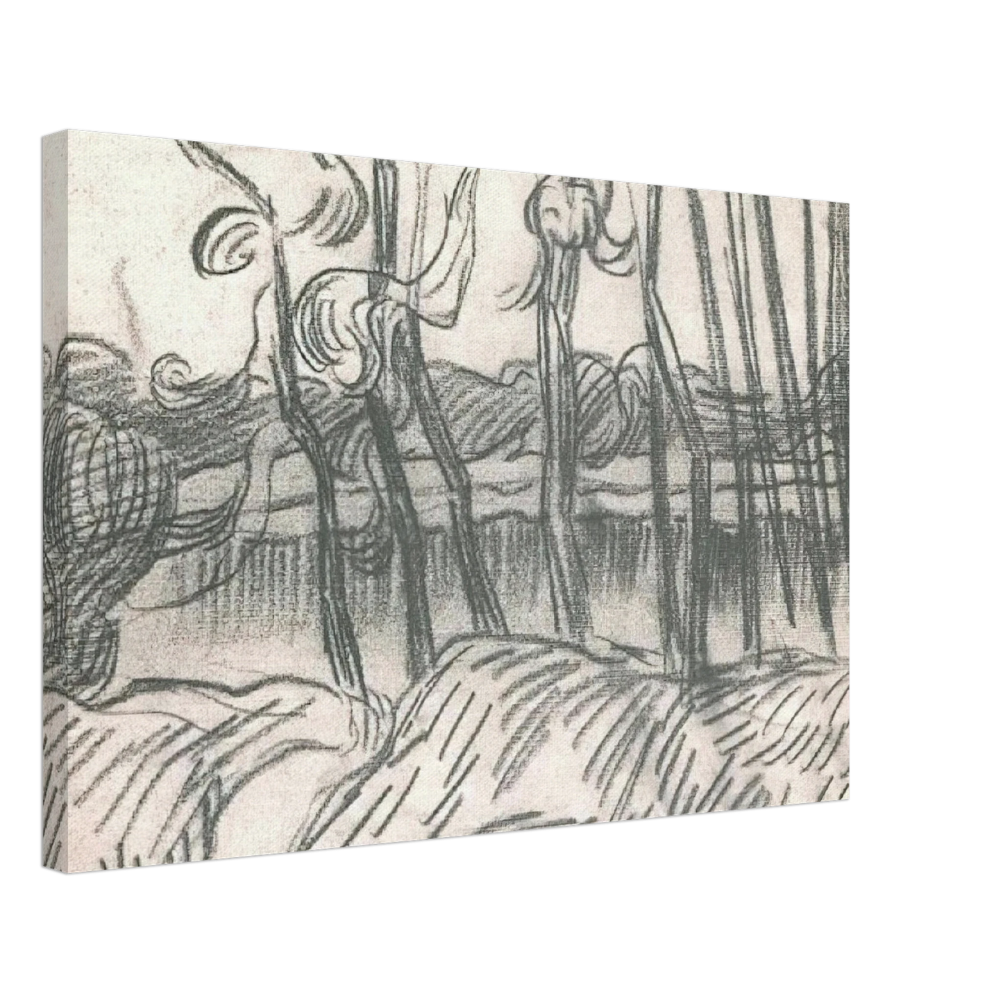 Vincent van Gogh - A Row of Bare Trees Canvas - 70x100 cm / 28x40 inches-canvas
