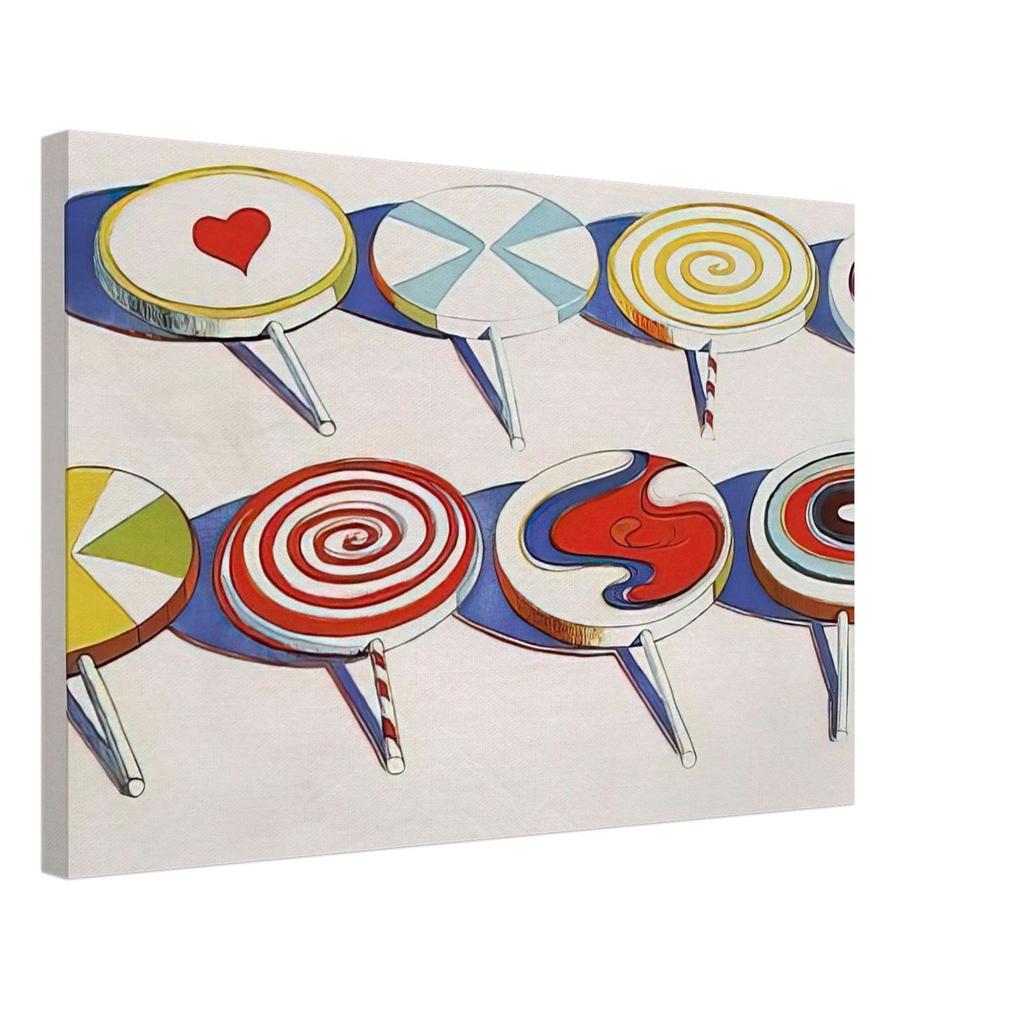 Wayne Thiebaud - Big Suckers - 1971 Canvas - 40x60 cm / 16x24 inches-canvas