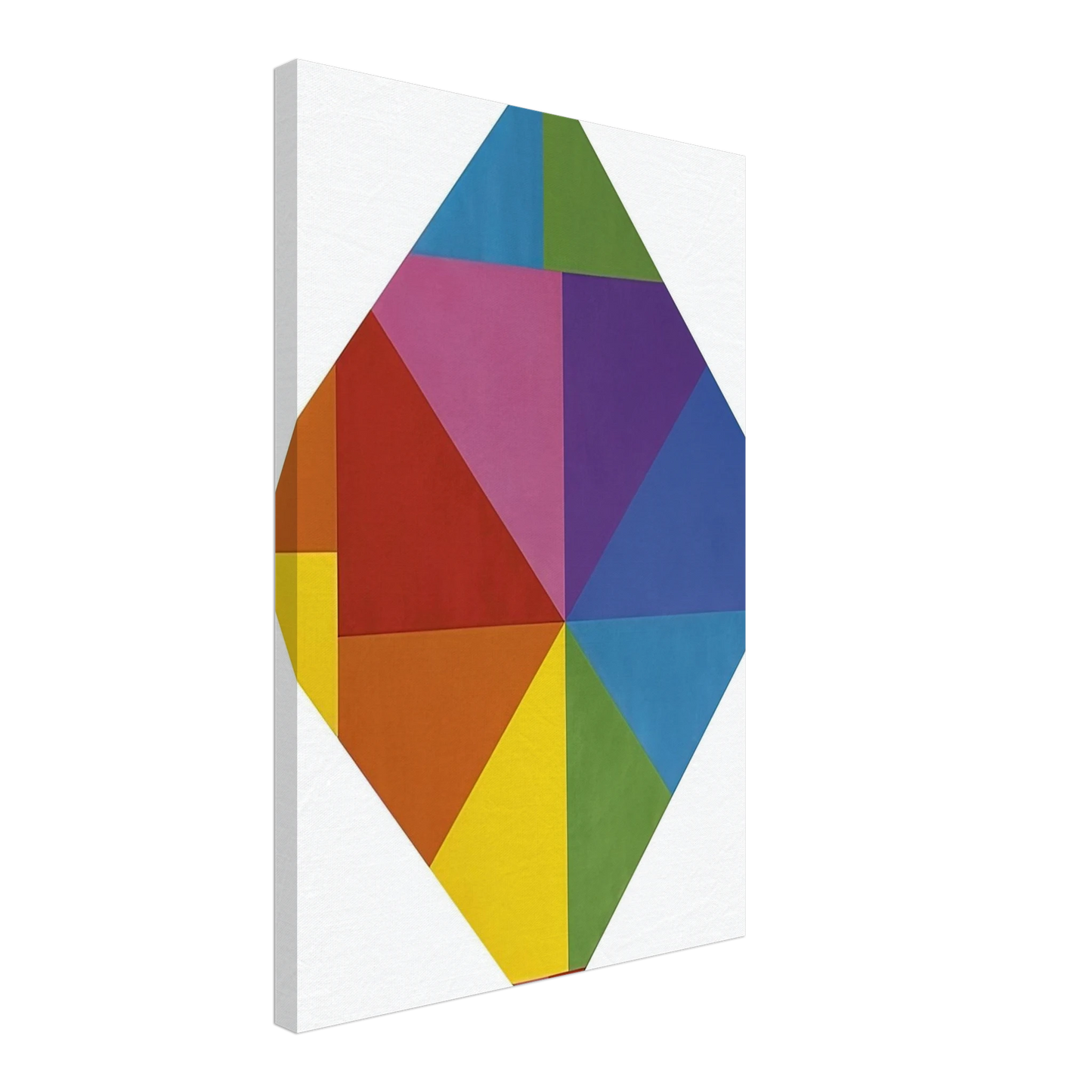 Max Bill - Acht farben im horizontal-diagonal-quadtrat - 1965 Canvas - 70x100 cm / 28x40 inches-canvas