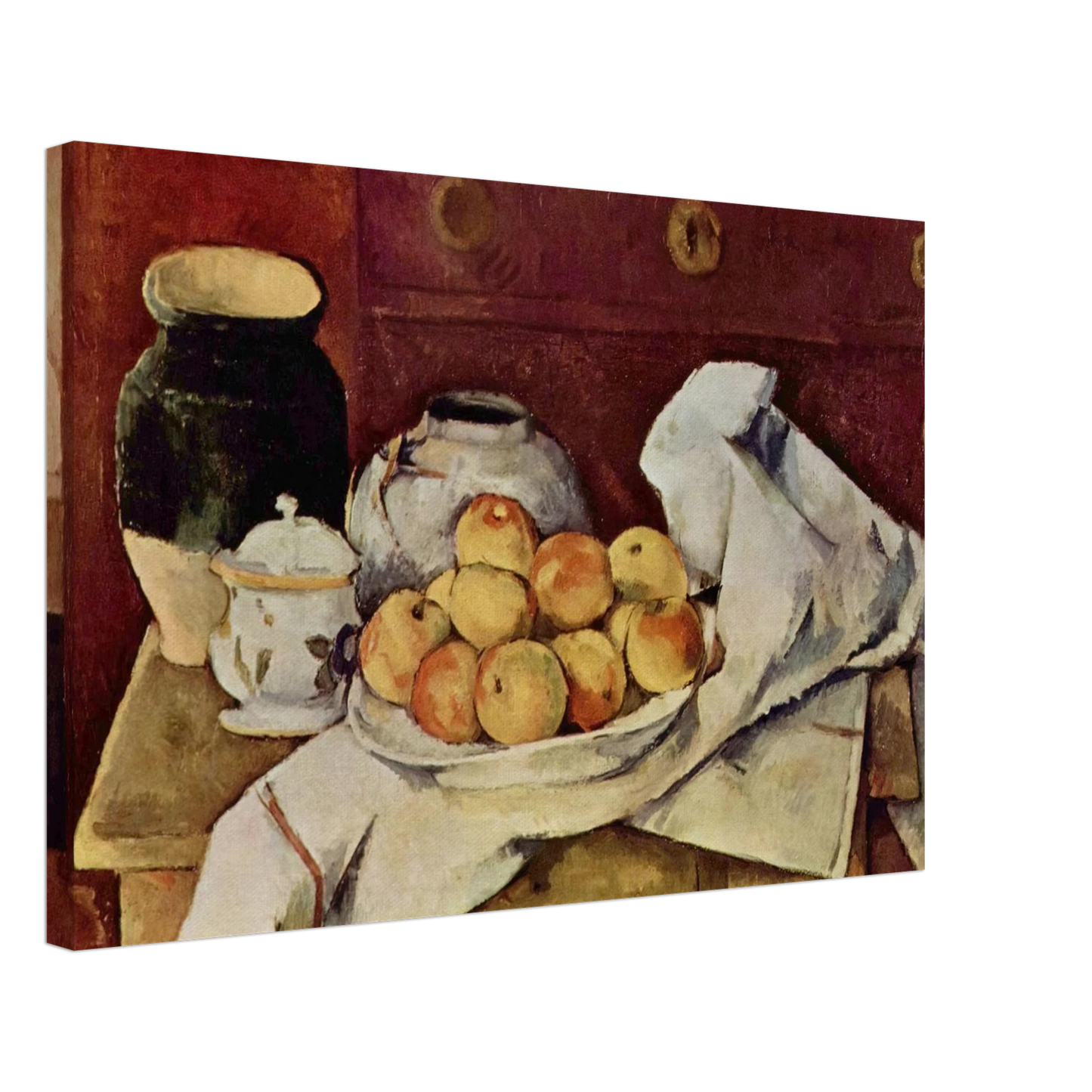 Paul Cezanne - Still Life with a Chest of Drawers Canvas - 70x100 cm / 28x40 inches-canvas