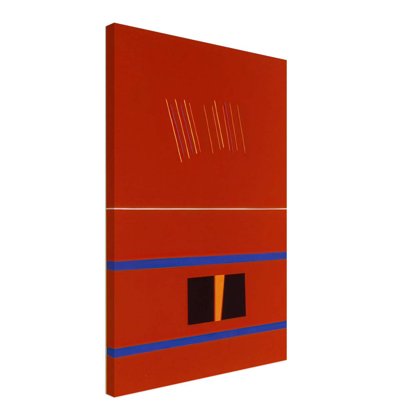 Ronnie Landfield - Red Painting For Romania - 1990 Canvas - 40x60 cm / 16x24 inches-canvas