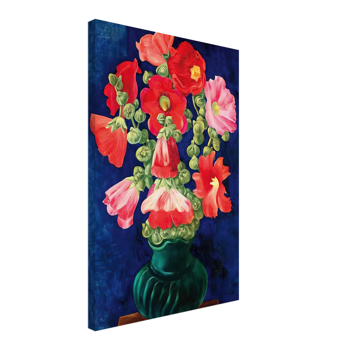 Moise Kisling - HOLLYHOCKS 1939 Canvas - 40x60 cm / 16x24 inches-canvas