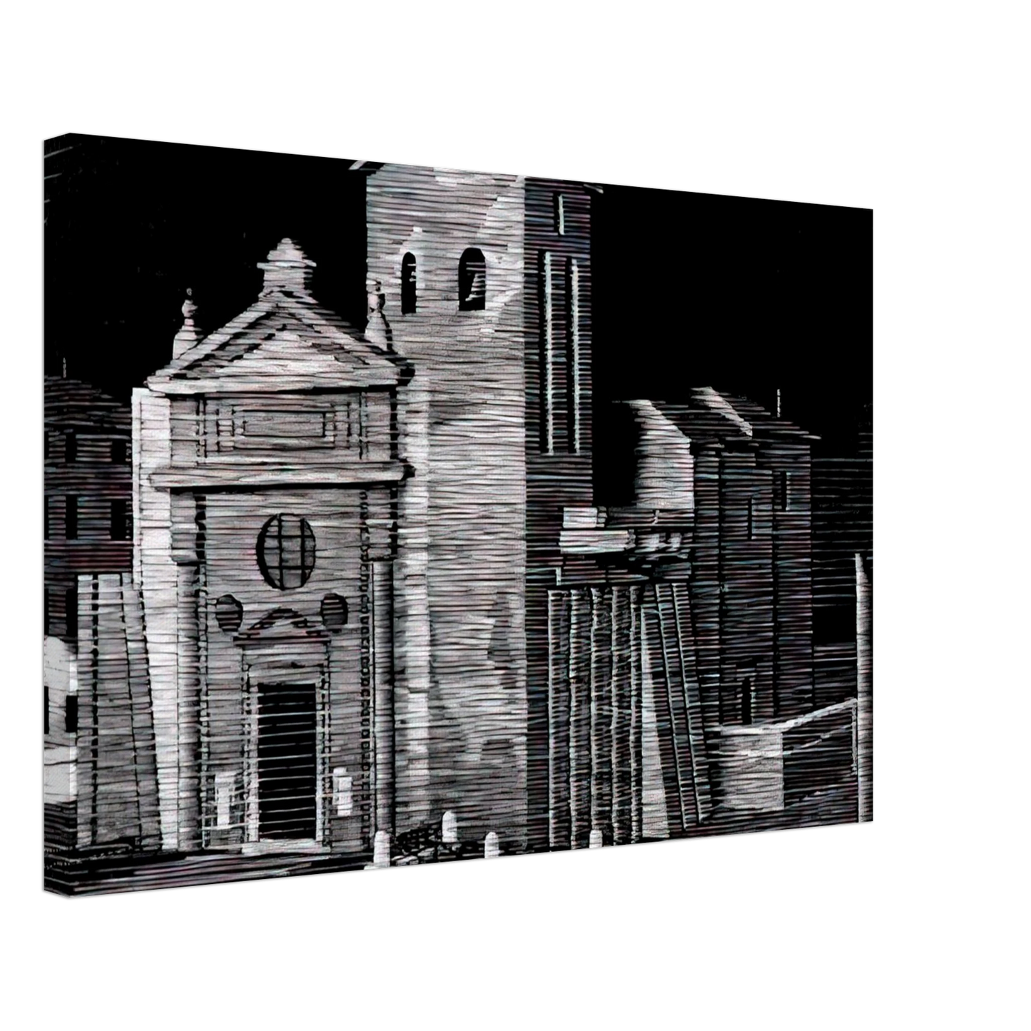 MC Escher - NOCTURNAL ROME Canvas - 40x60 cm / 16x24 inches-canvas