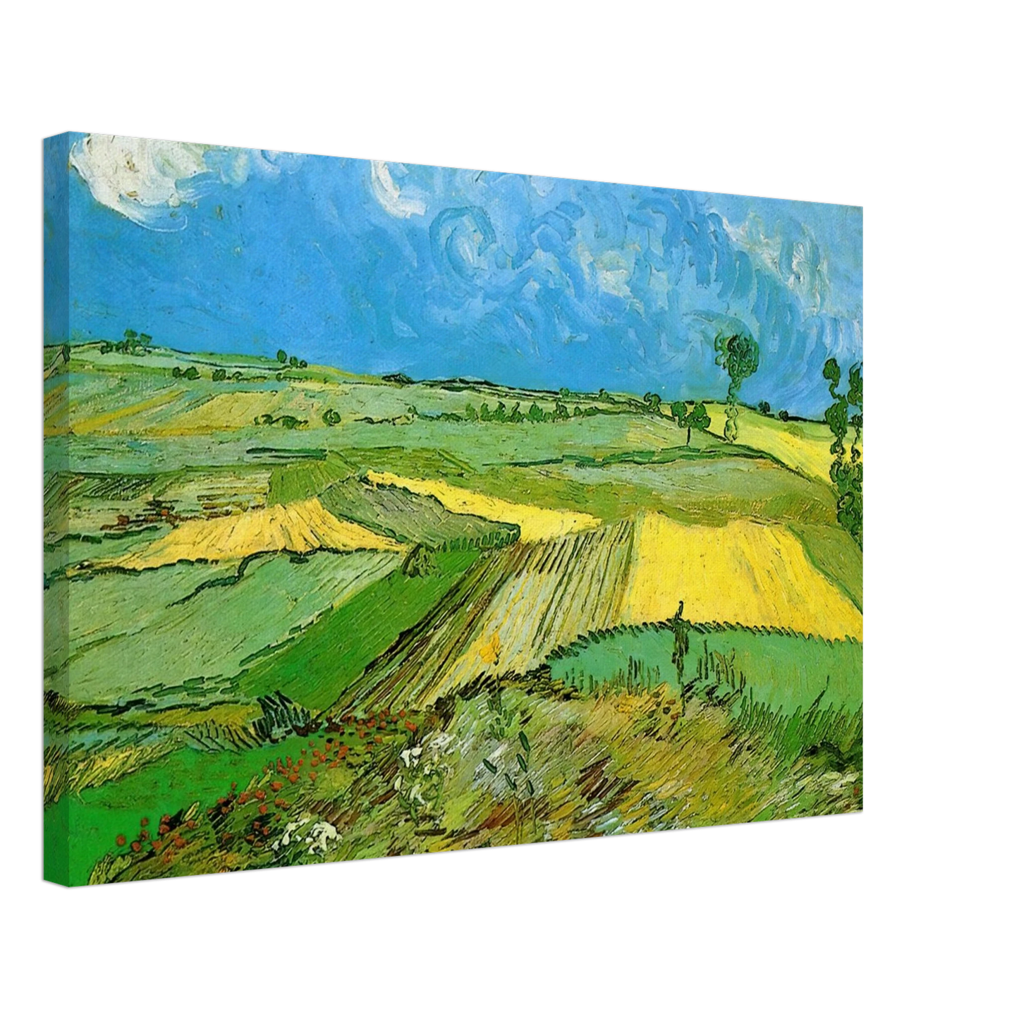Vincent van Gogh - Wheat Fields at Auvers Under Clouded Sky Canvas - 40x60 cm / 16x24 inches-canvas