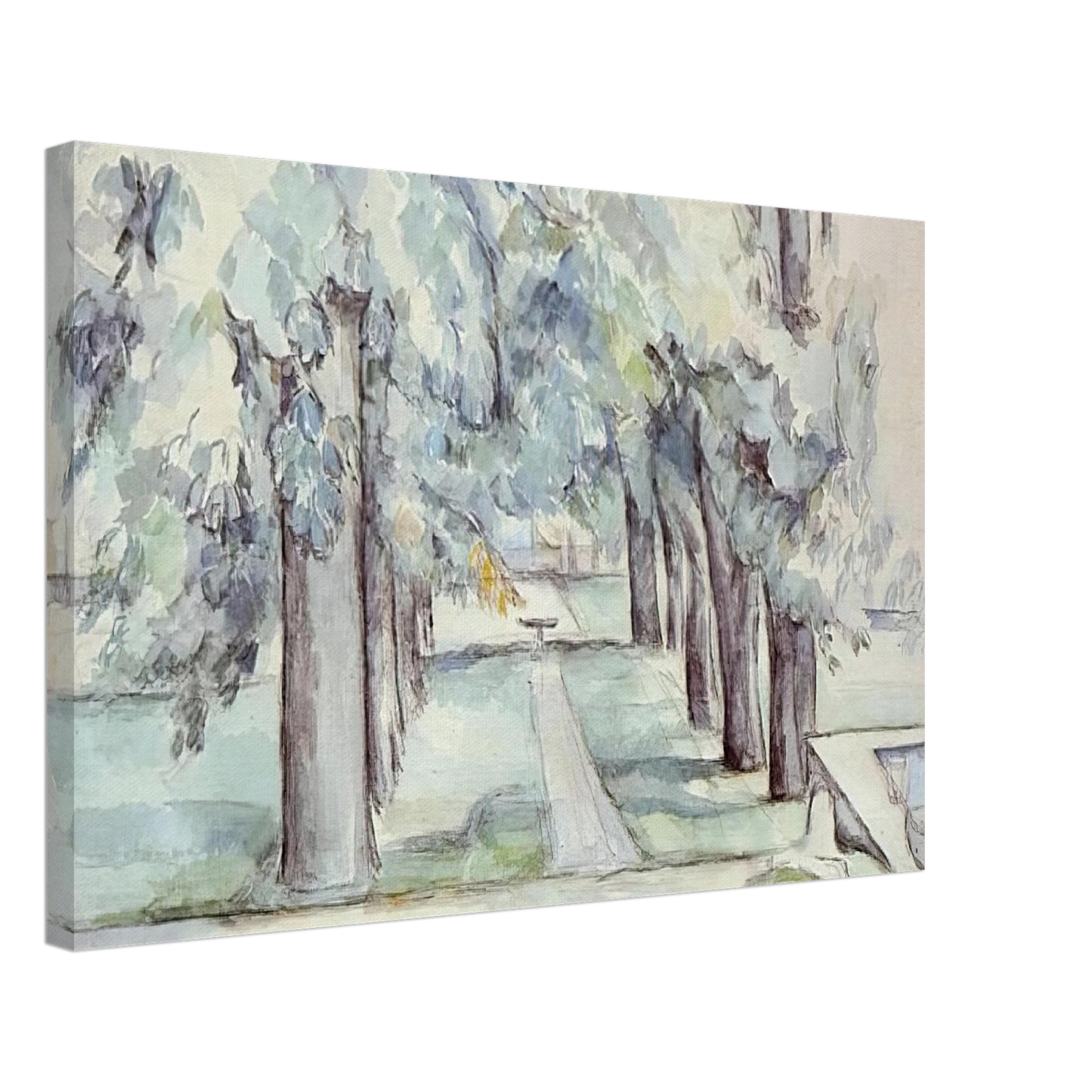 Paul Cezanne - Pool and Lane of Chestnut Trees at Jas de Bouffan Canvas - 70x100 cm / 28x40 inches-canvas
