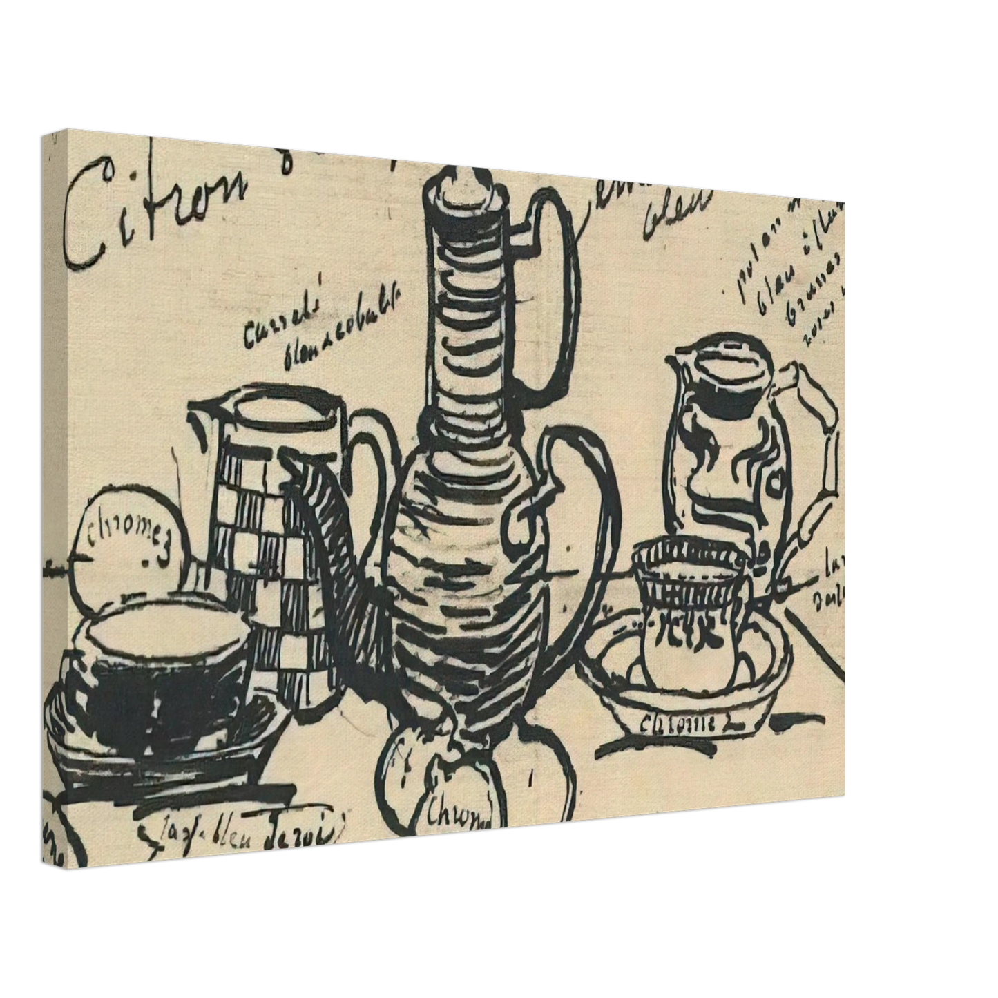 Vincent van Gogh - Still Life with Coffee Pot Canvas - 40x60 cm / 16x24 inches-canvas