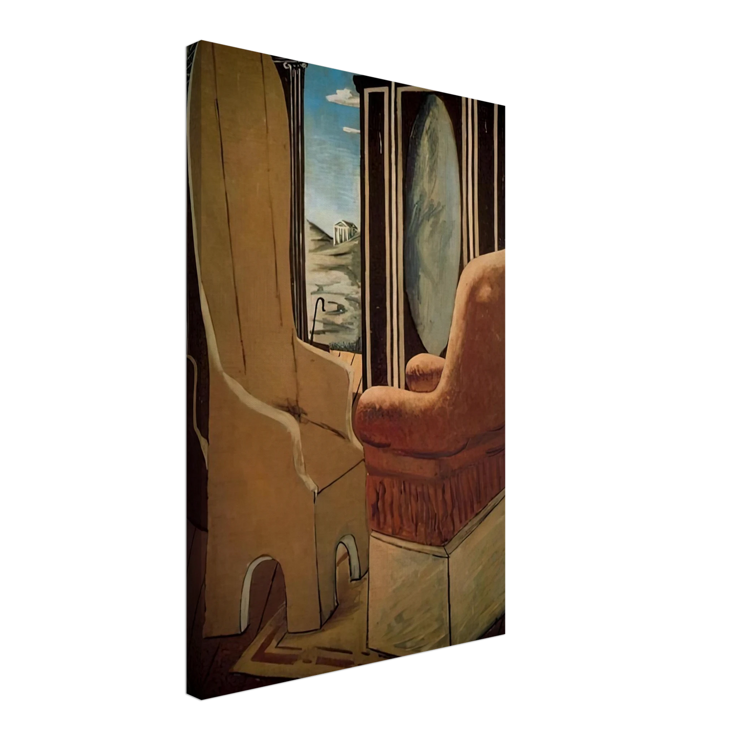 Giorgio de Chirico - FURNITURE IN THE VALLEY Canvas - 40x60 cm / 16x24 inches-canvas