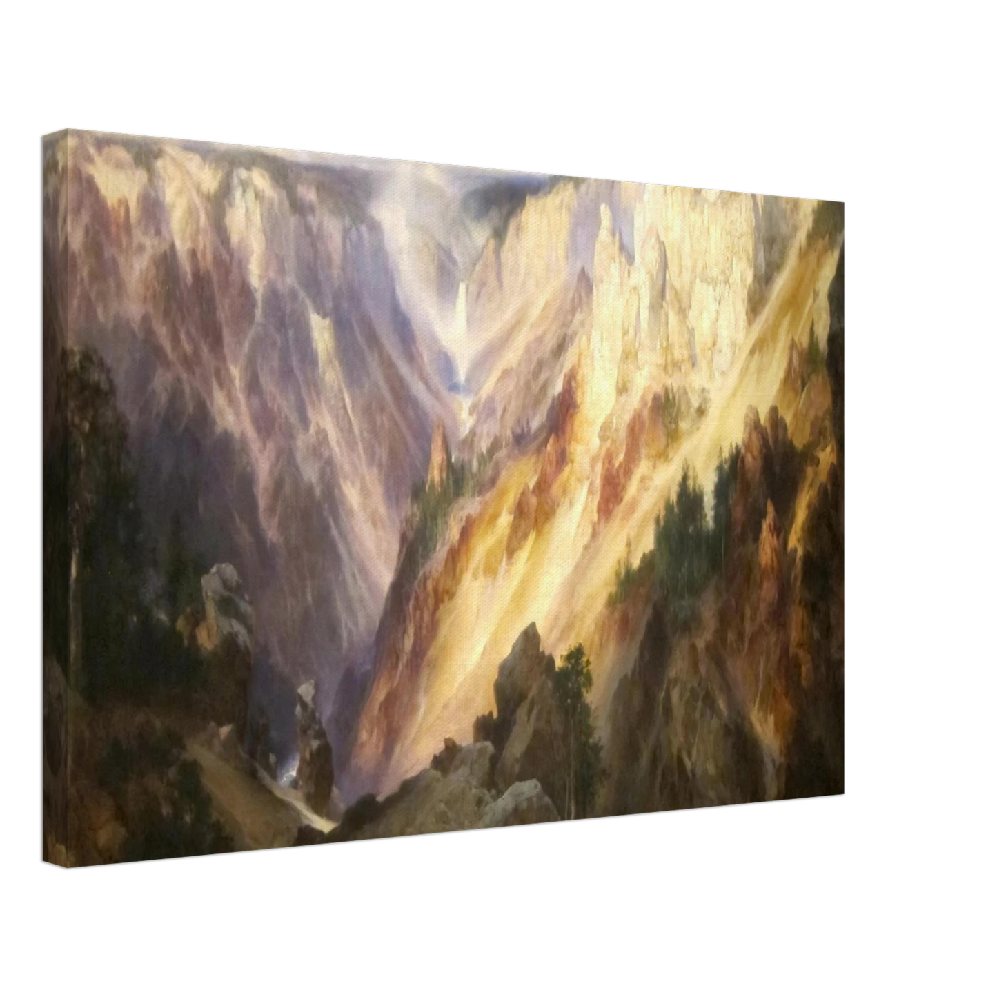 Thomas Moran - Grand Canyon of the Yellowstone Canvas - 40x60 cm / 16x24 inches-canvas