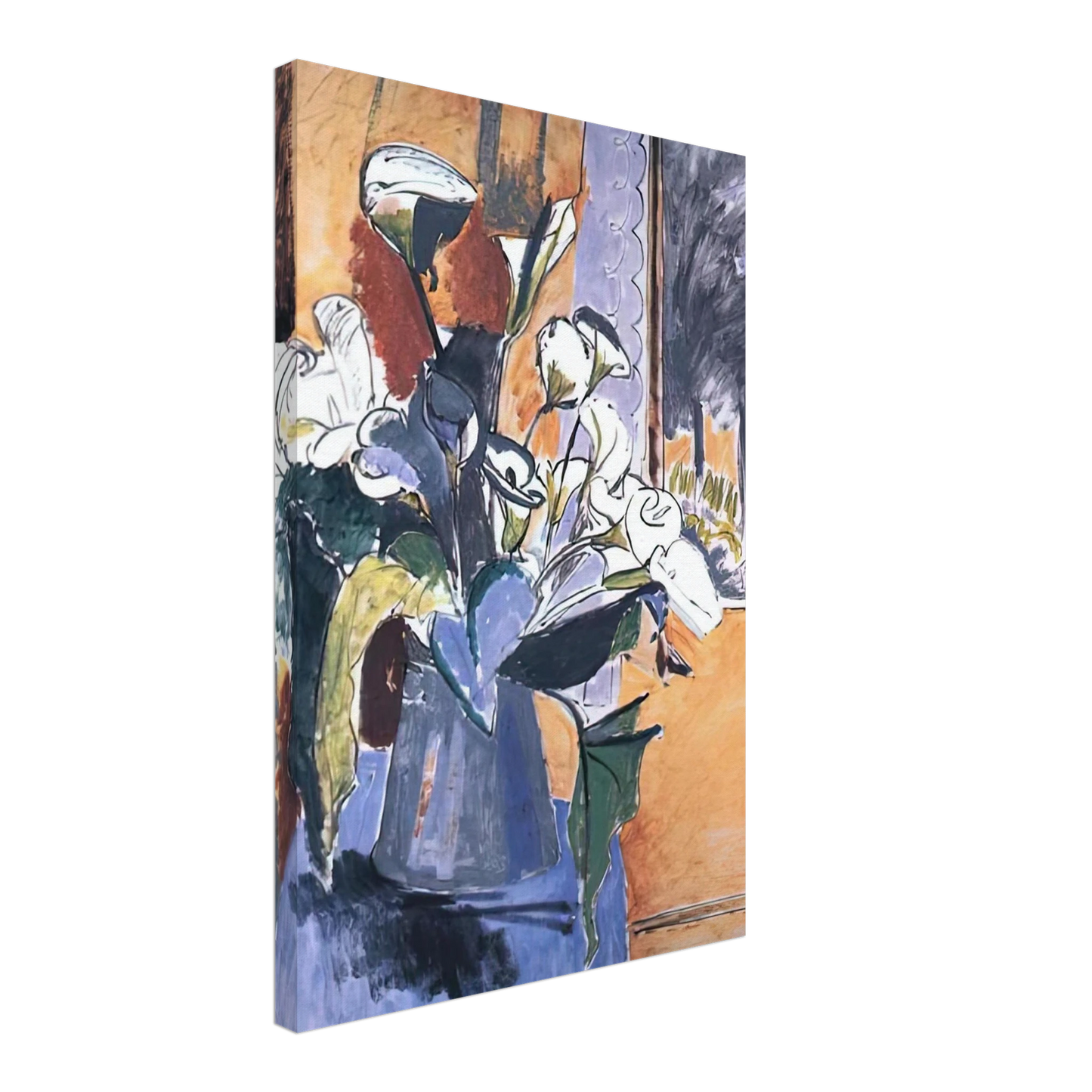 Henri Matisse - FLOWERS ON THE WINDOWSILL 1913 Canvas - 40x60 cm / 16x24 inches-canvas
