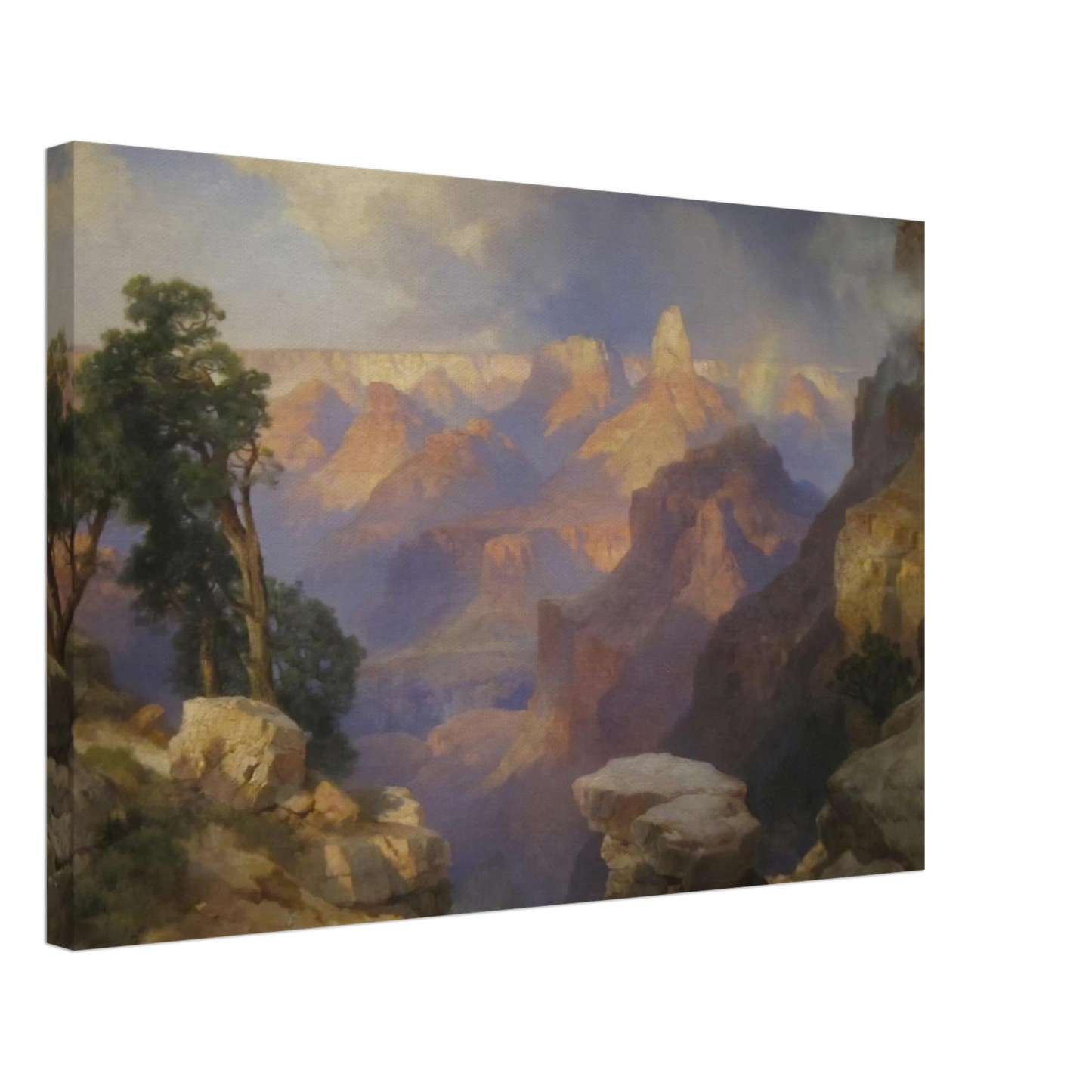 Thomas Moran - Grand Canyon with Rainbow Canvas - 70x100 cm / 28x40 inches-canvas