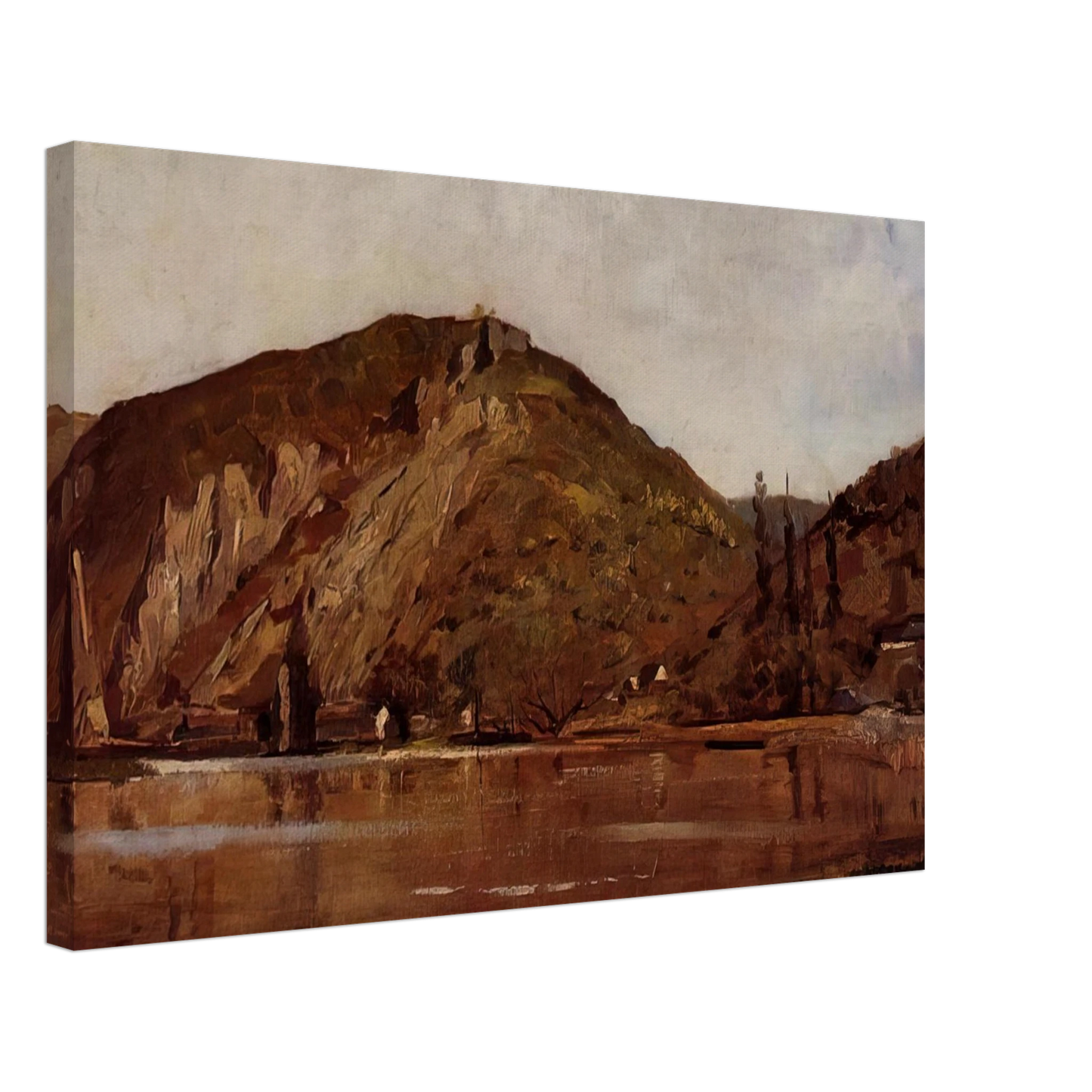 Theo van Rysselberghe - MEUSE RIVER AROUND NAMUR 1880 Canvas - 70x100 cm / 28x40 inches-canvas