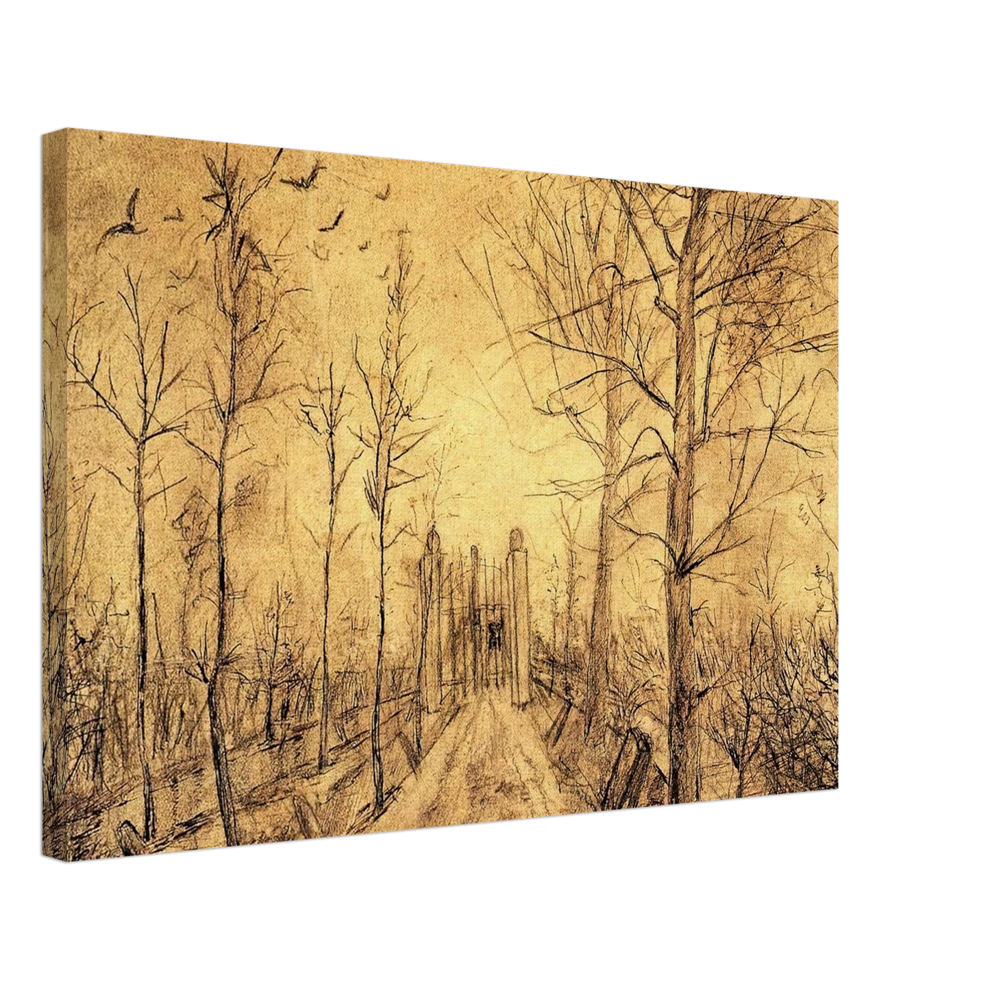 Vincent van Gogh - Driveway Canvas - 70x100 cm / 28x40 inches-canvas