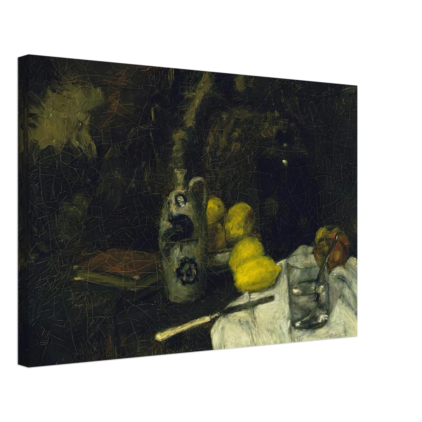 Henri Matisse - LEMONS AND BOTTLE OF DUTCH GIN 1896 Canvas - 70x100 cm / 28x40 inches-canvas