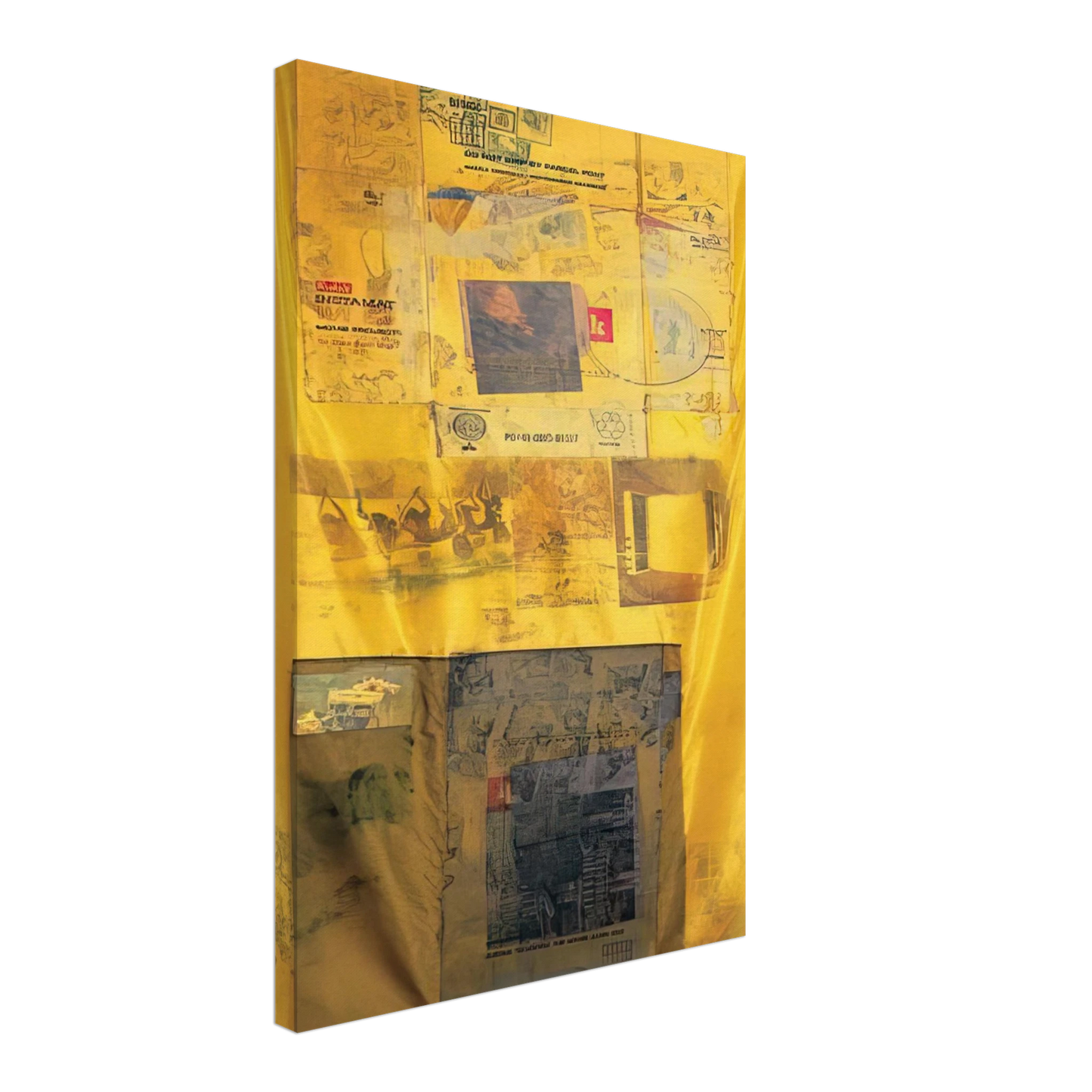 Robert Rauschenberg - SULPHUR BANK HOARFROST 1974 Canvas - 70x100 cm / 28x40 inches-canvas