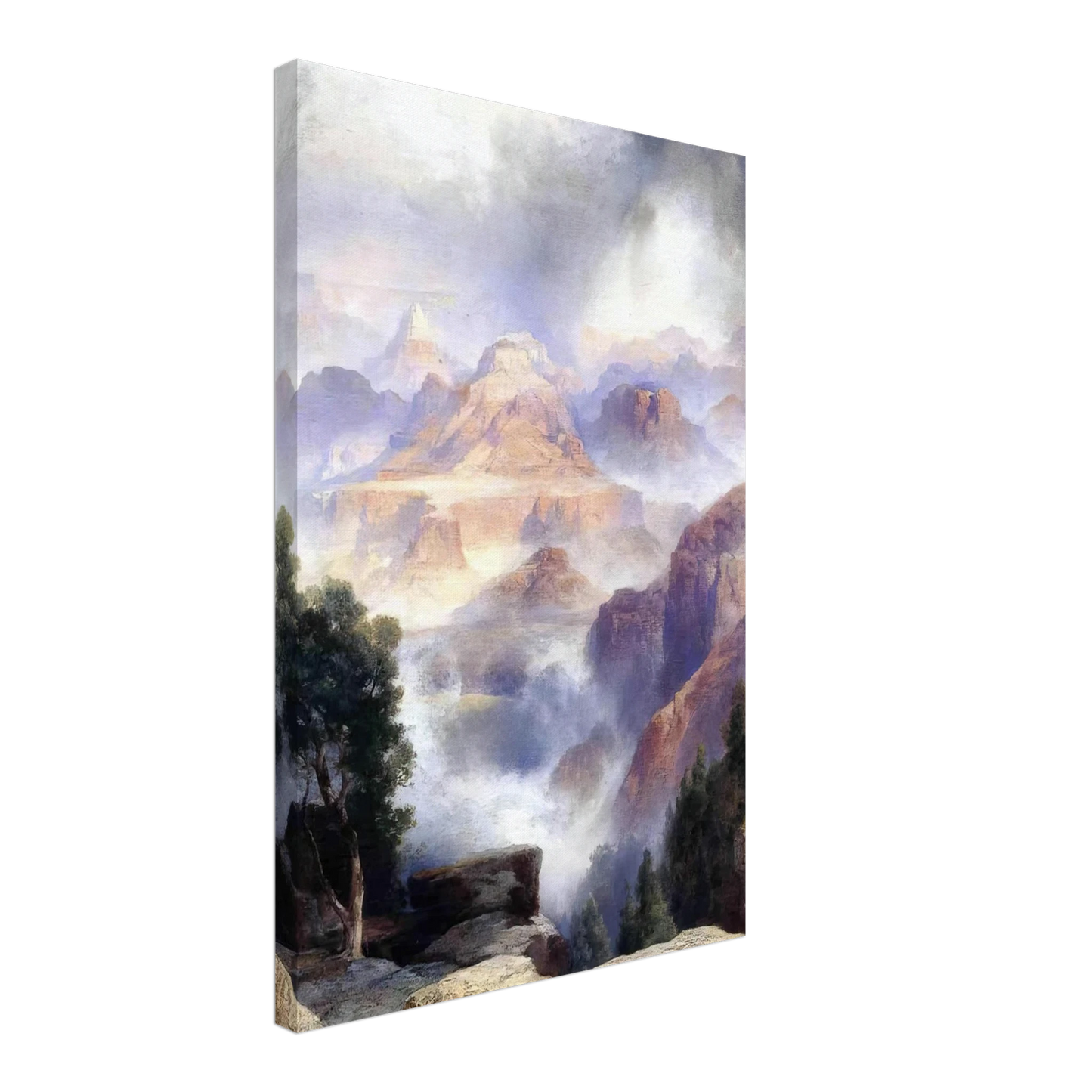 Thomas Moran - A Showery Day, Grand Canyon Canvas - 40x60 cm / 16x24 inches-canvas