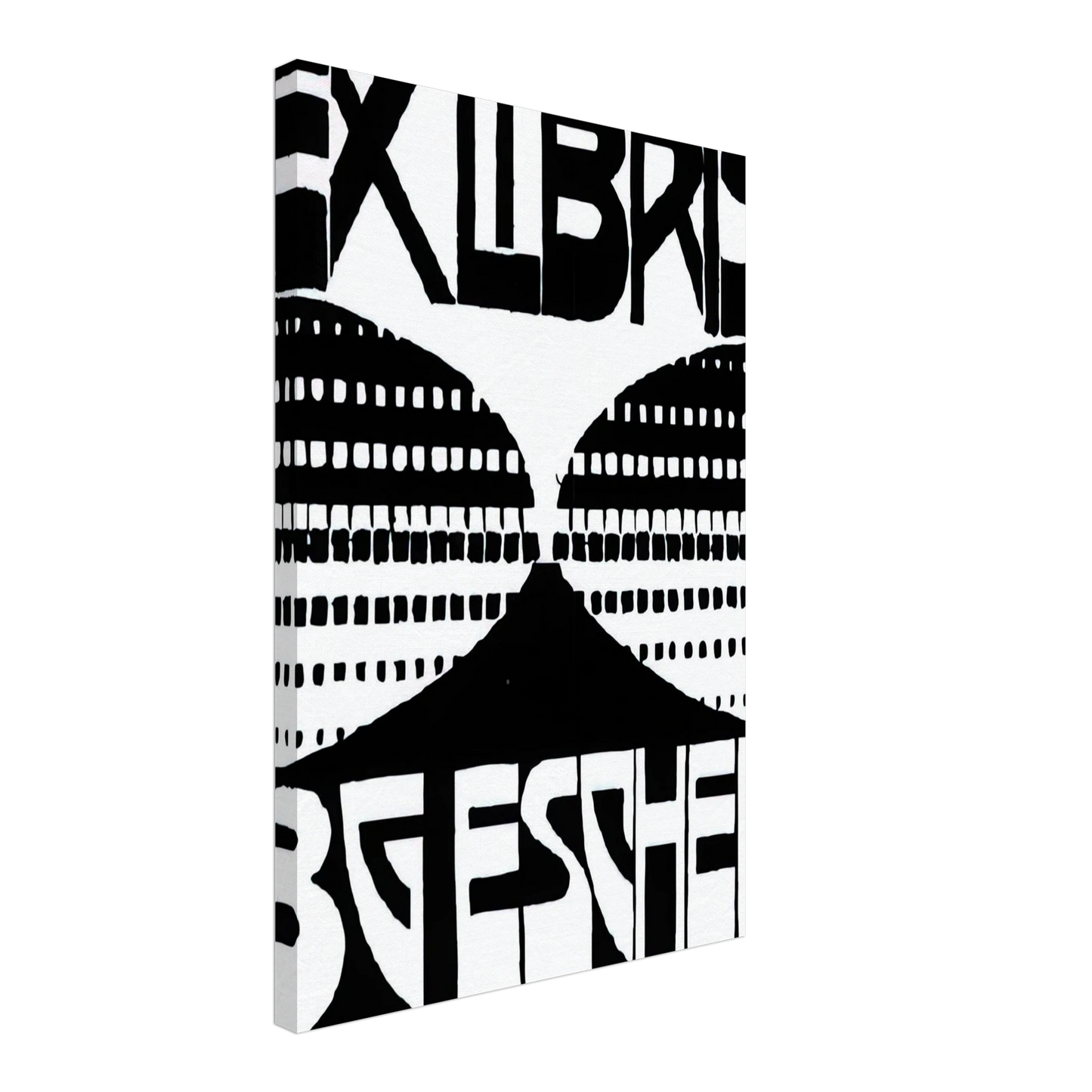 MC Escher - BOOKPLATE B G ESCHER BEER Canvas - 40x60 cm / 16x24 inches-canvas