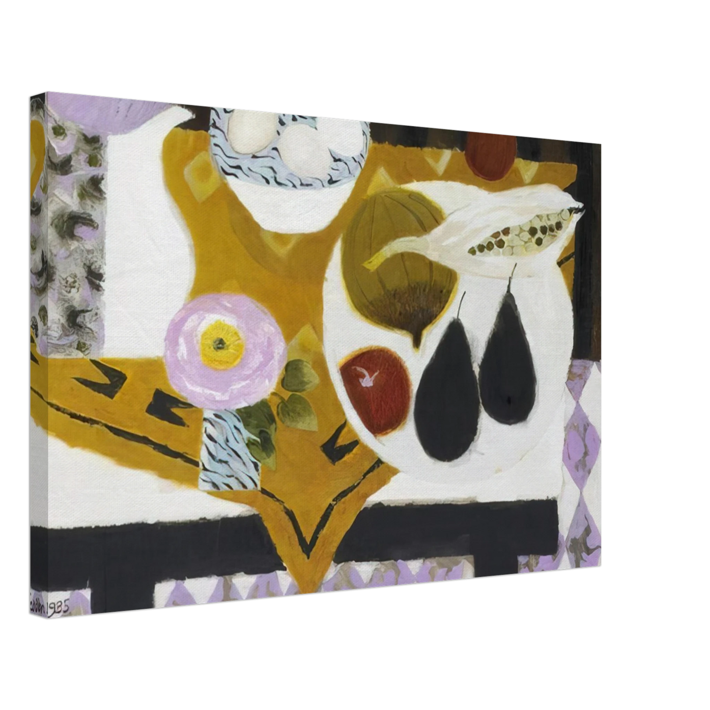 Mary Fedden - Bowl of Eggs - 1985 Canvas - 70x100 cm / 28x40 inches-canvas